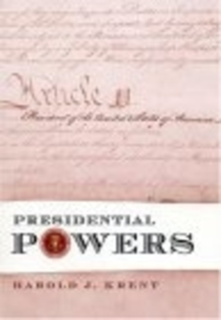 Cover image for Presidential Powers ISBN 9780814747827