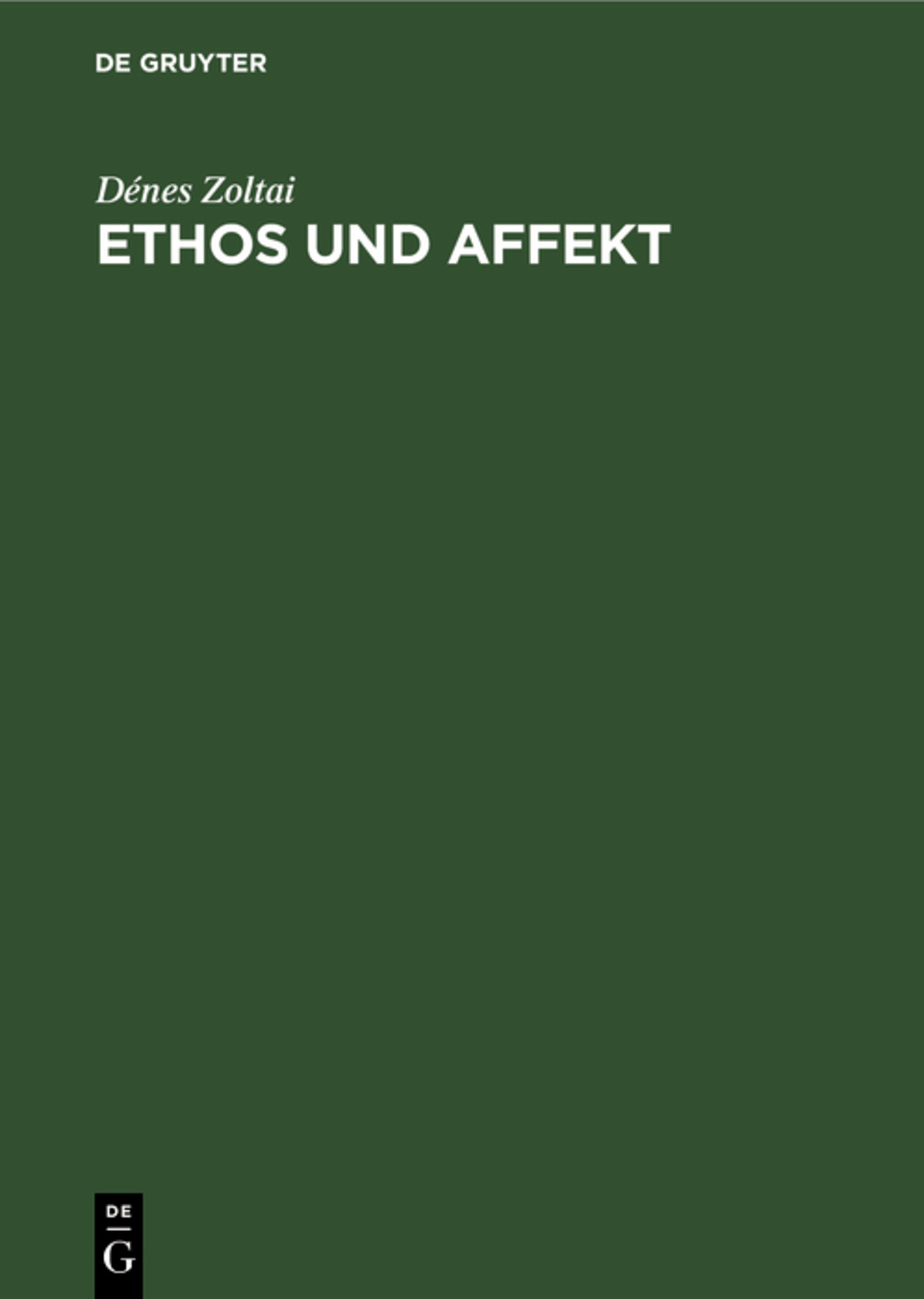 Ethos und Affekt