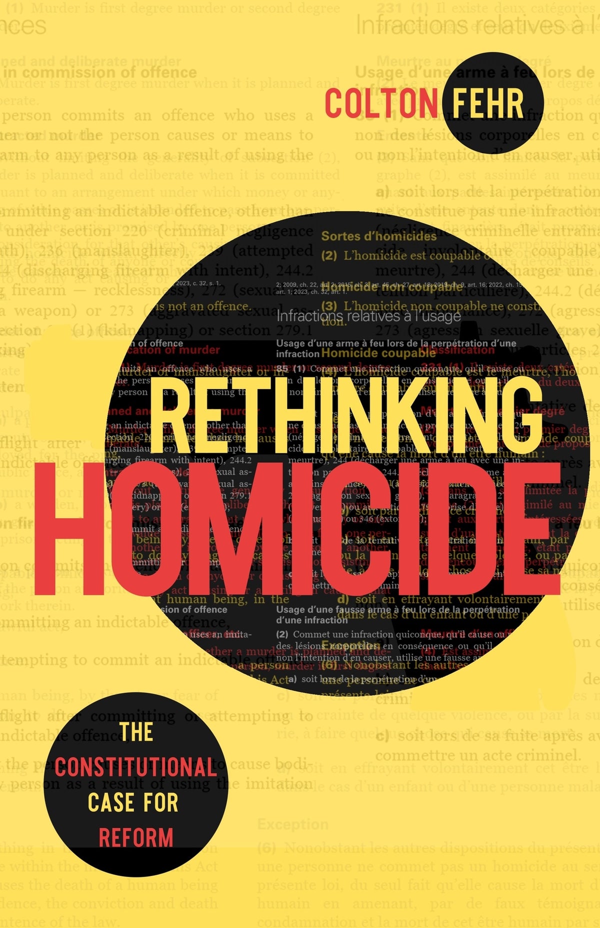 Cover image for Rethinking Homicide ISBN 9780228028086