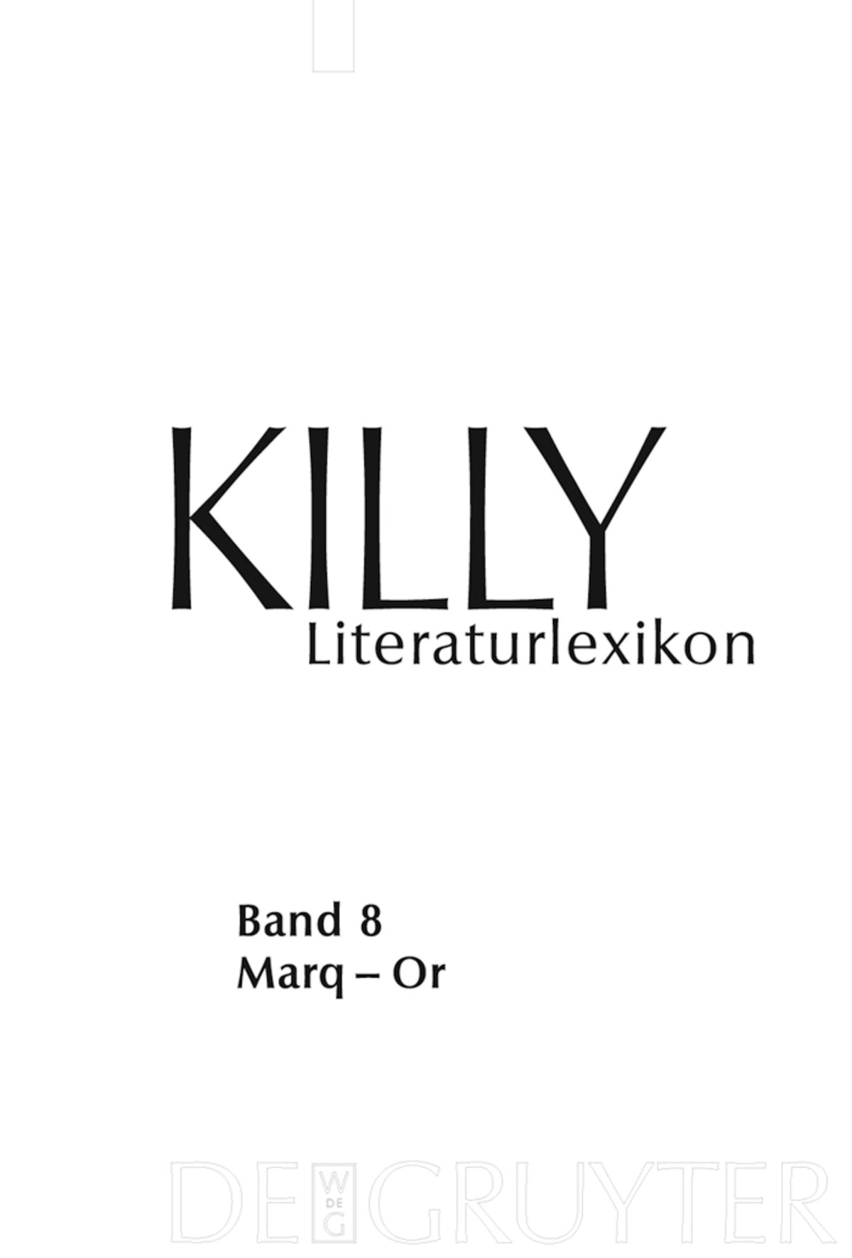 Cover image for Marq – Or ISBN 9783110220469