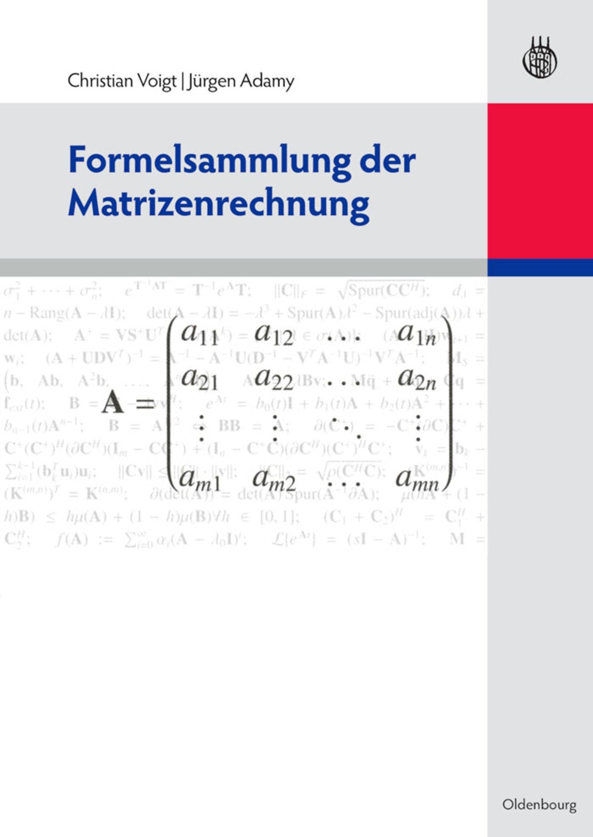 Cover image for Formelsammlung der Matrizenrechnung ISBN 9783486583502
