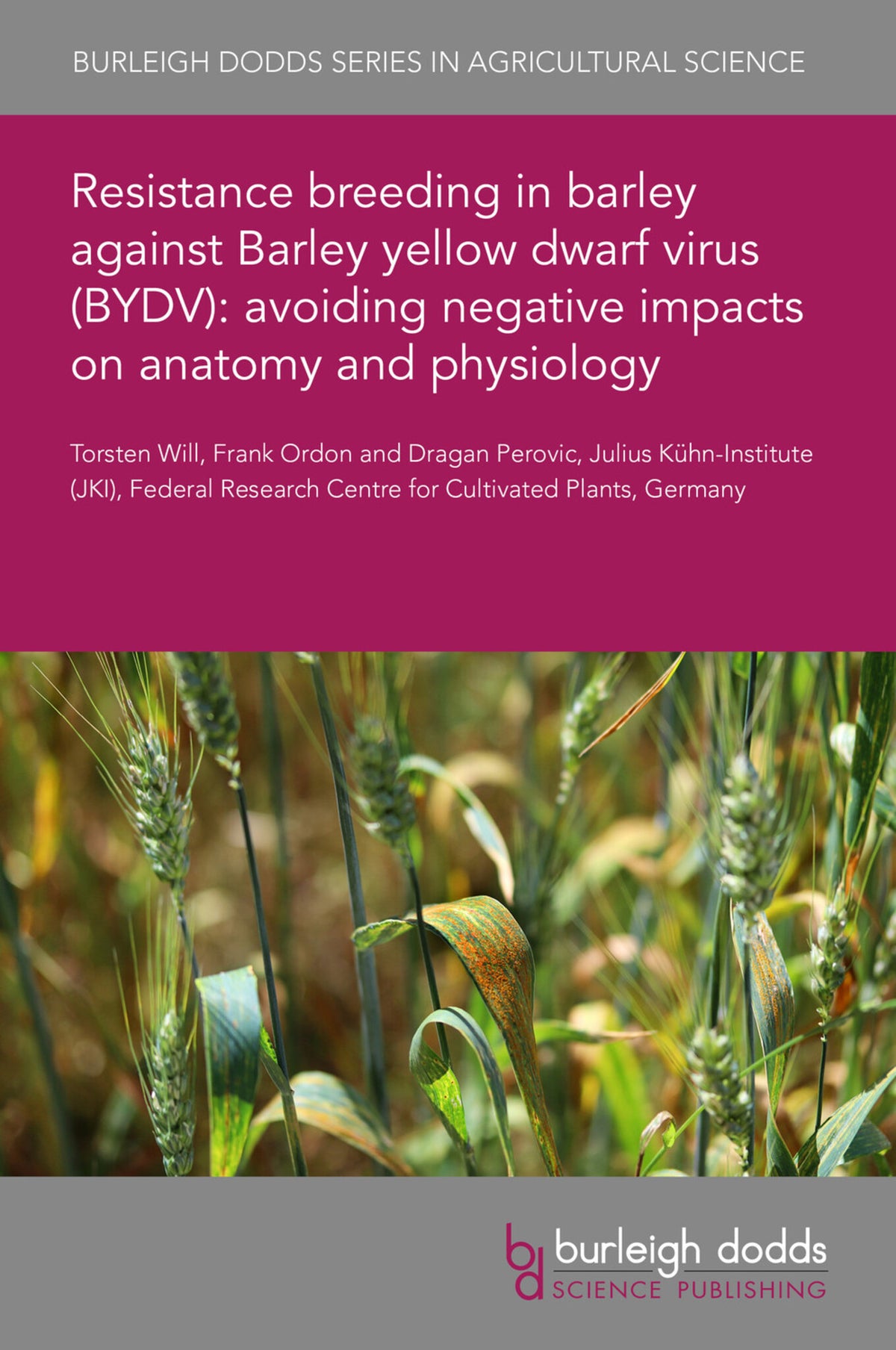 Cover image for Resistance breeding in barley against Barley yellow dwarf virus (BYDV): avoiding negative impacts on anatomy and physiology ISBN 9781801463089