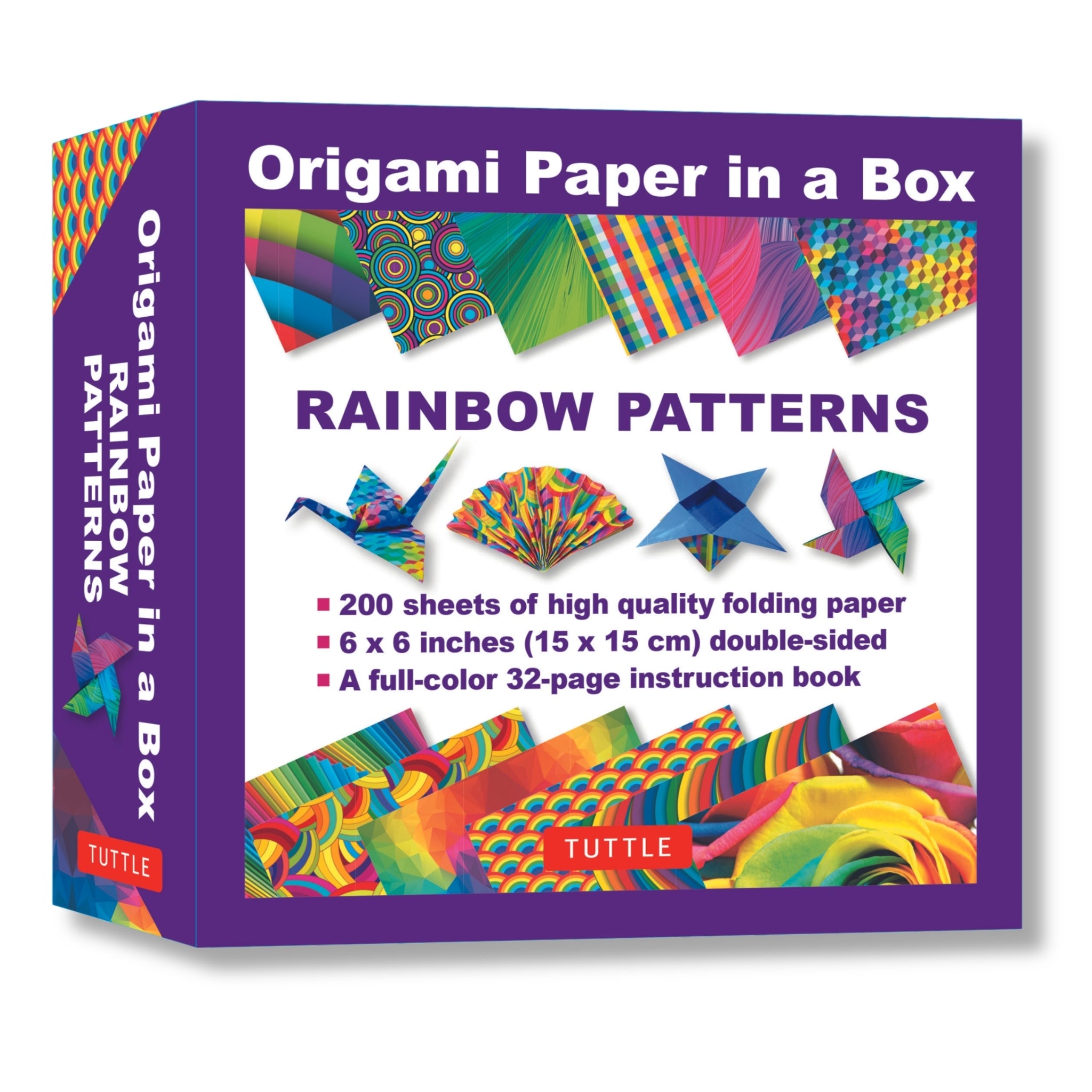 Cover image for Origami Paper in a Box - Rainbow Patterns ISBN 9780804851565