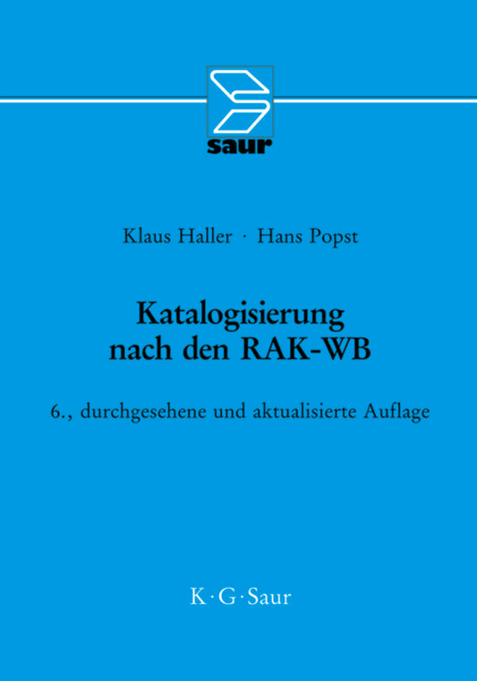Katalogisierung nach den RAK-WB