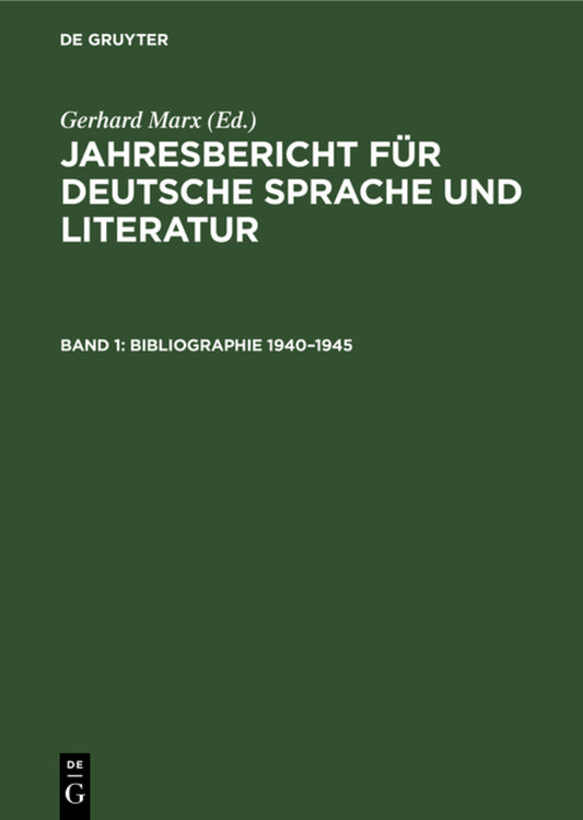 Bibliographie 1940–1945
