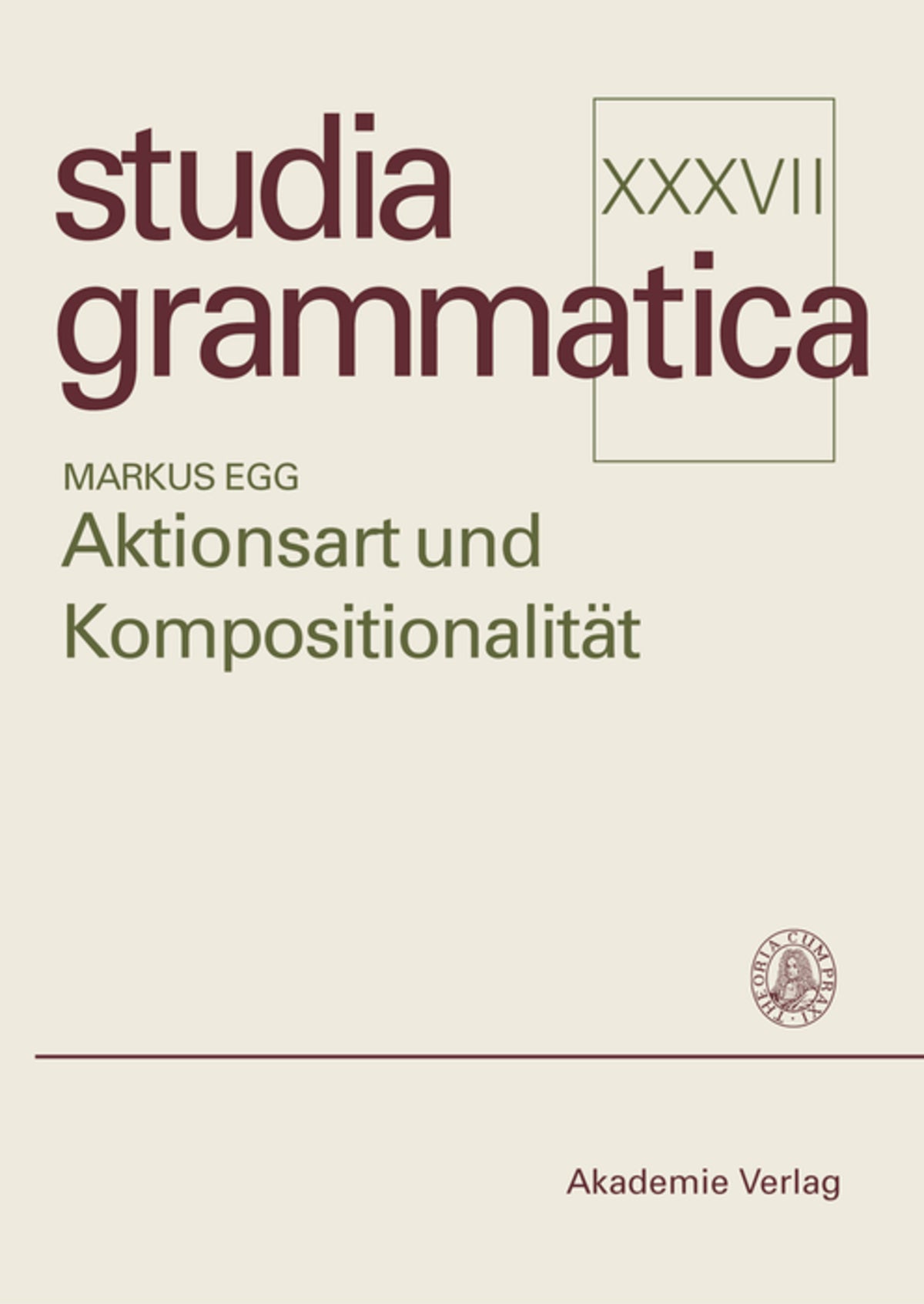 Cover image for Aktionsart und Kompositionalität ISBN 9783050026589