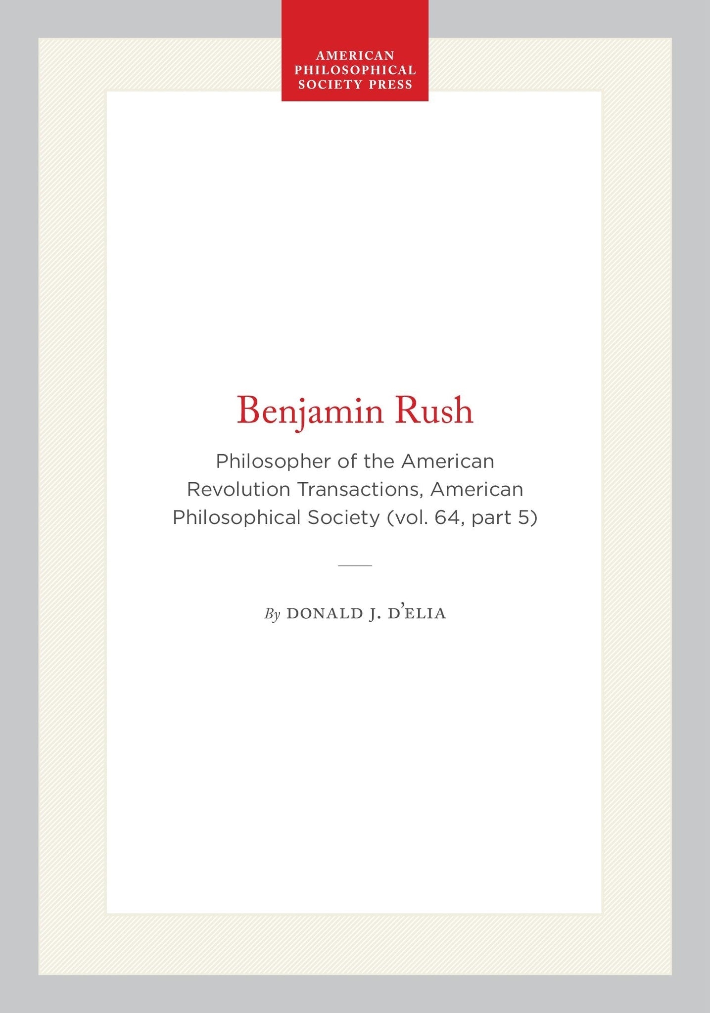 Cover image for Benjamin Rush ISBN 9798893982473
