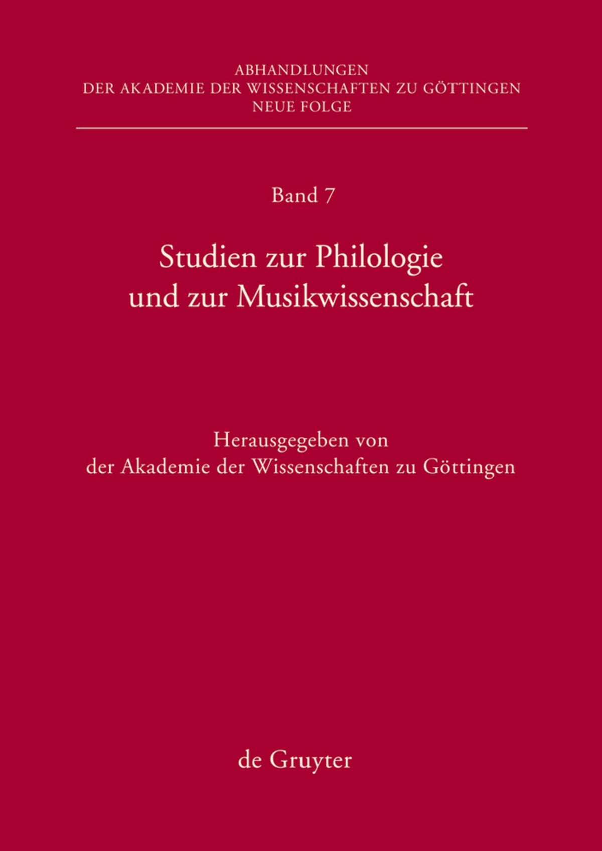 Studien zur Philologie und zur Musikwissenschaft