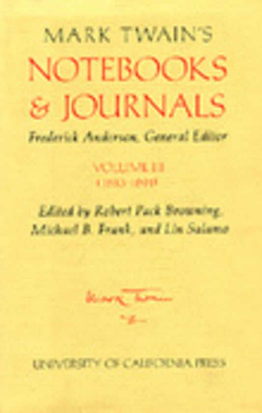 Mark Twain's Notebooks and Journals, Volume III
