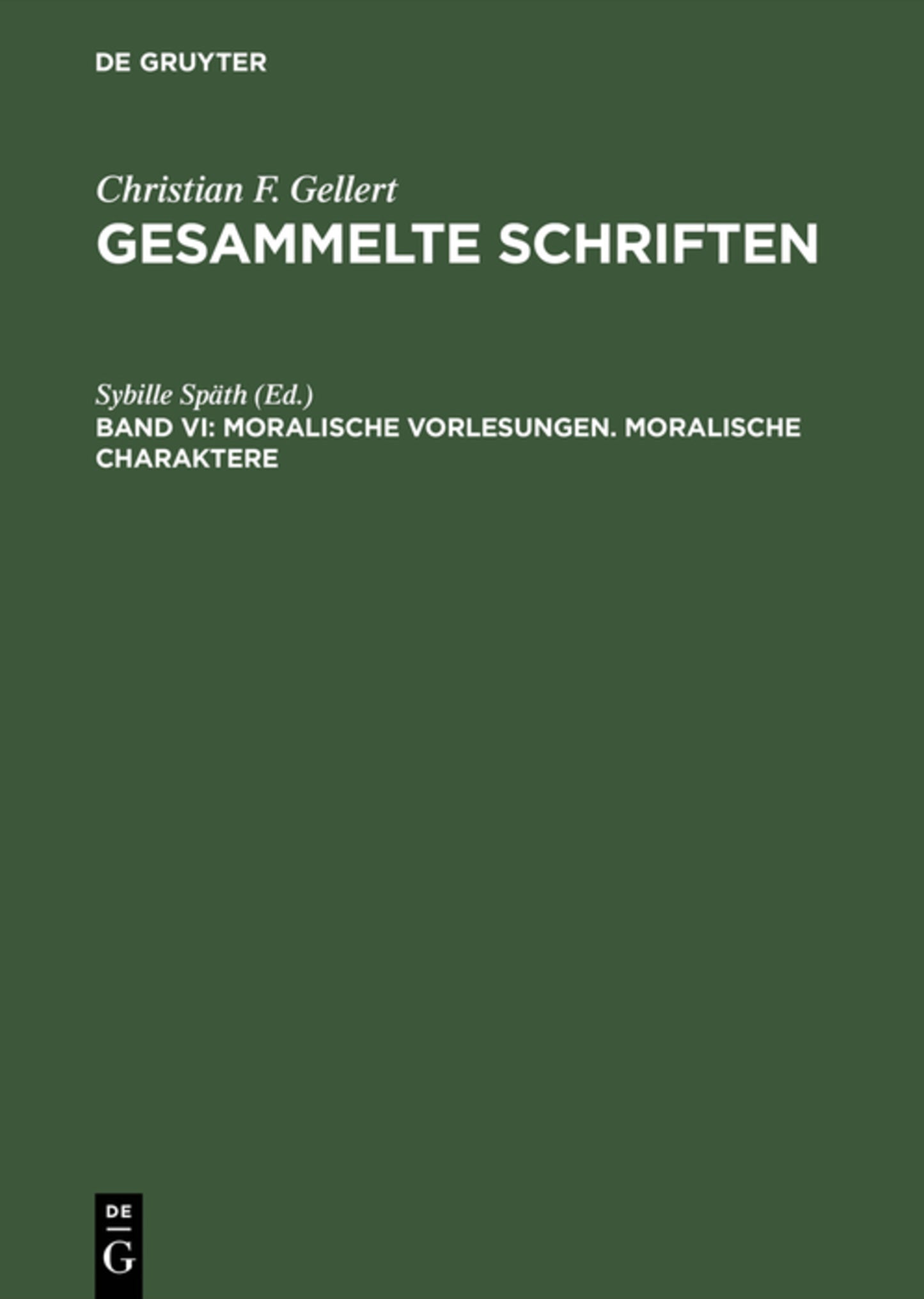 Moralische Vorlesungen. Moralische Charaktere