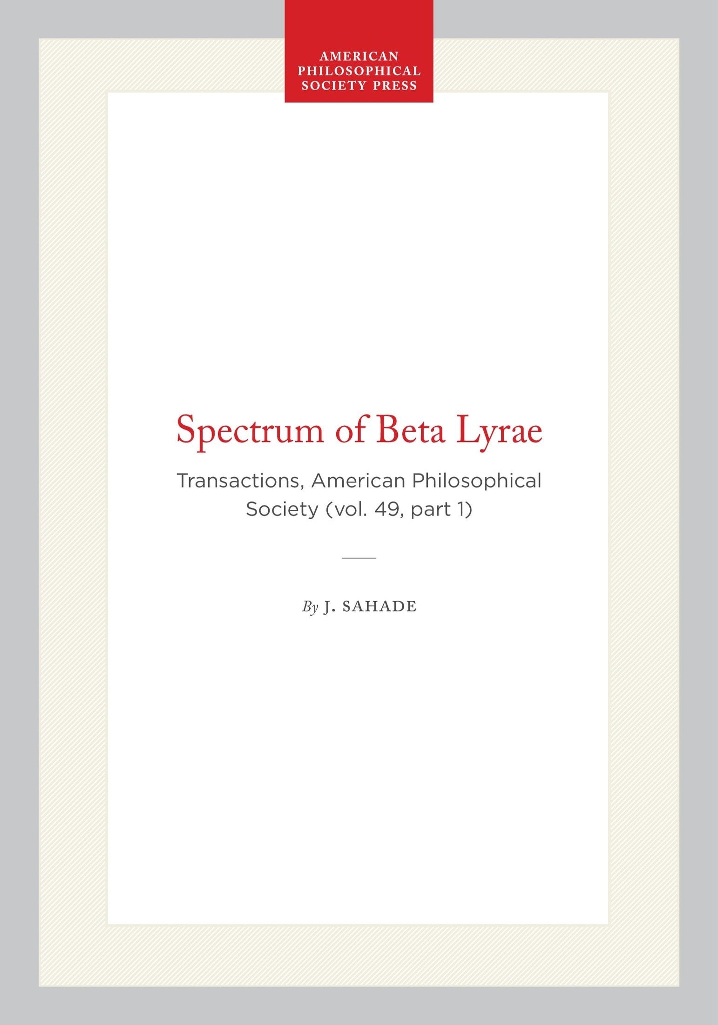 Spectrum of Beta Lyrae