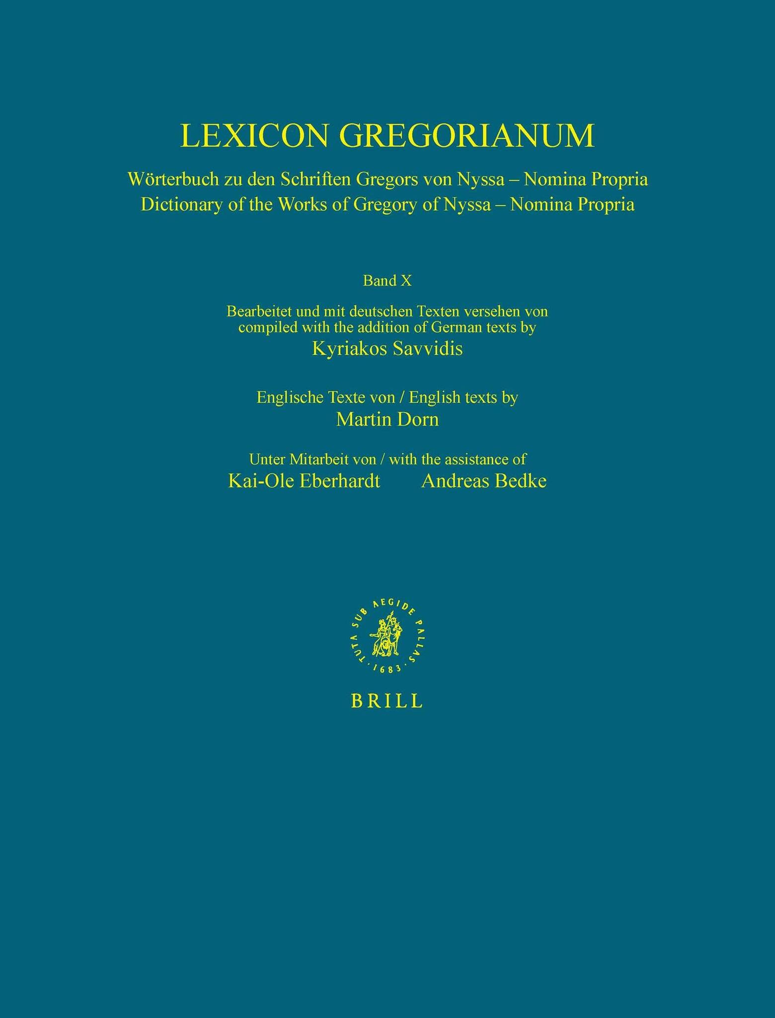 Lexicon Gregorianum, Volume 10 Band X - Nomina propria