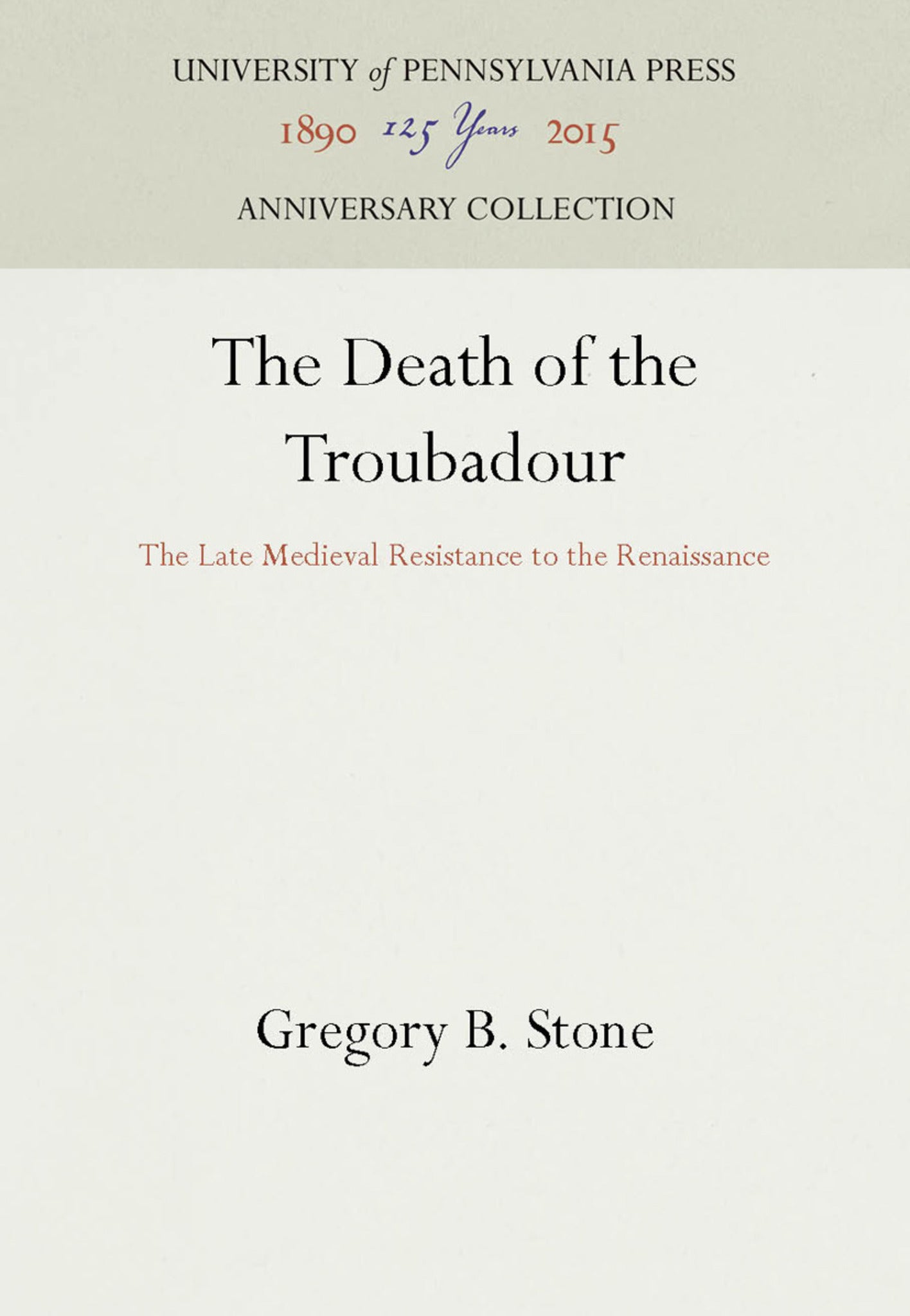 The Death of the Troubadour