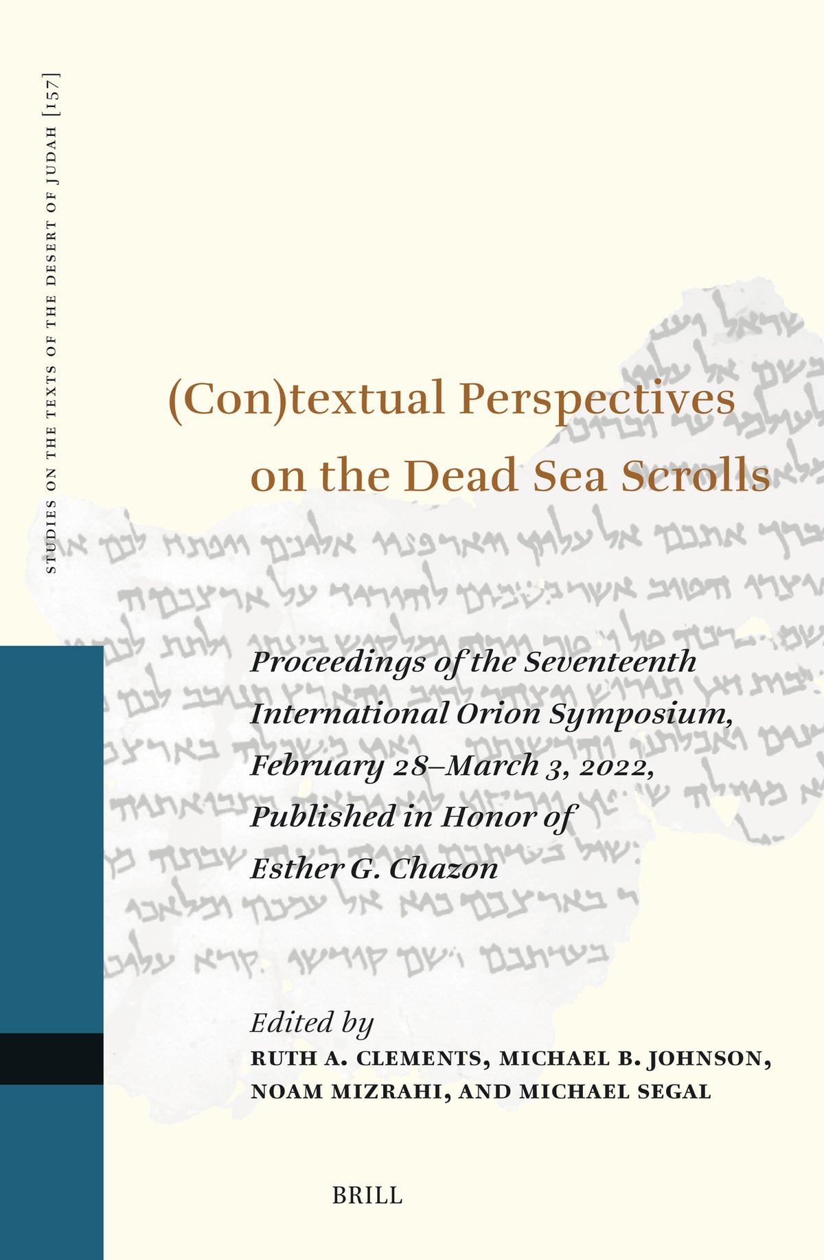 Cover image for (Con)textual Perspectives on the Dead Sea Scrolls ISBN 9789004754775