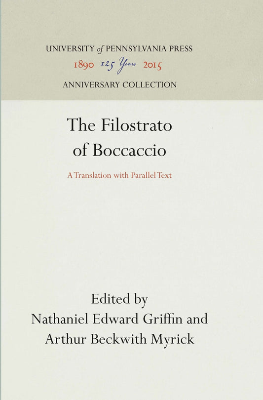 The Filostrato of Boccaccio