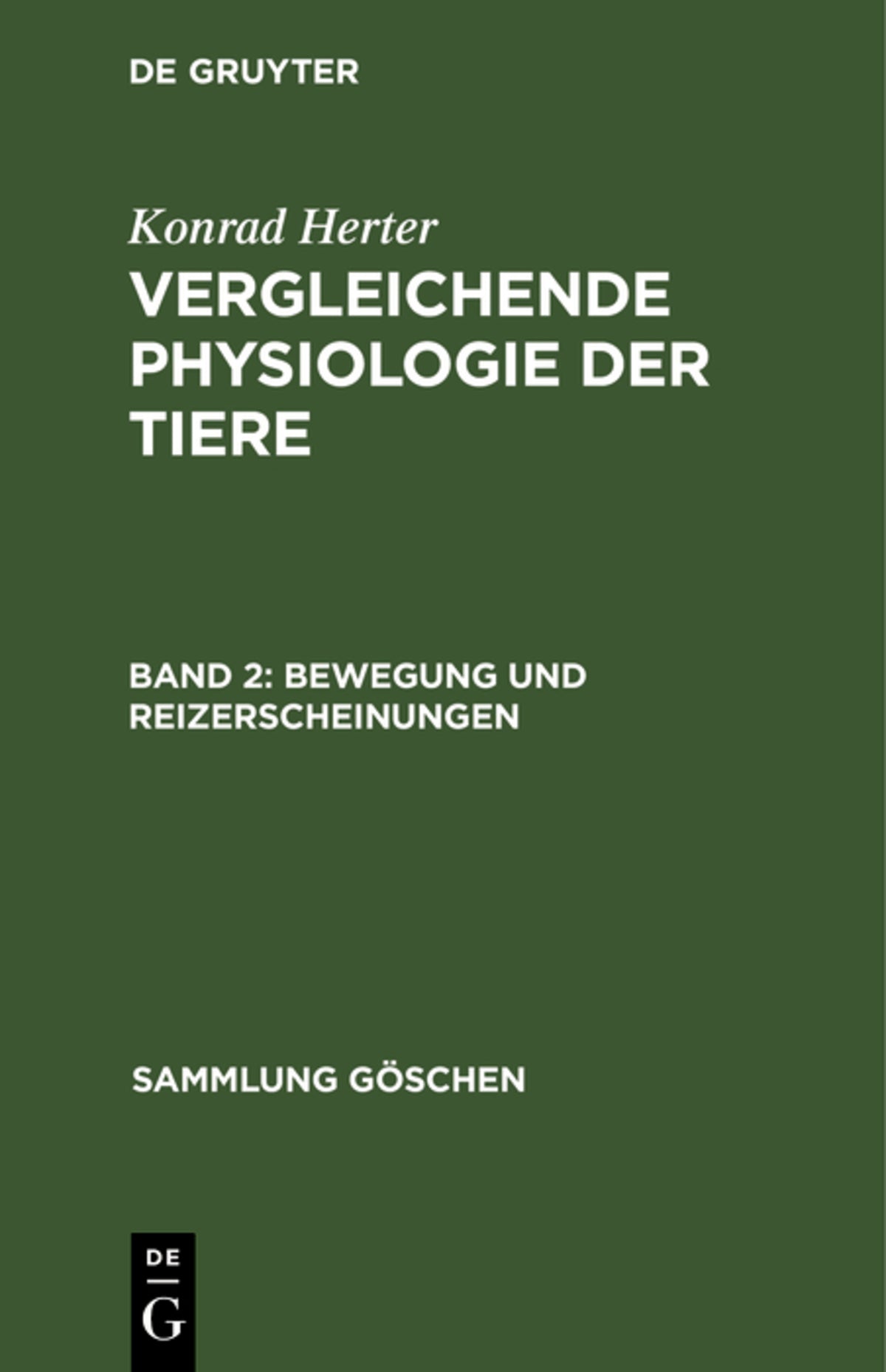 Cover image for Bewegung und Reizerscheinungen ISBN 9783111006192