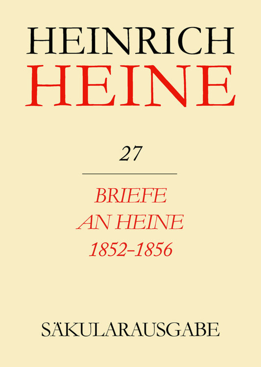 Briefe an Heine 1852-1856