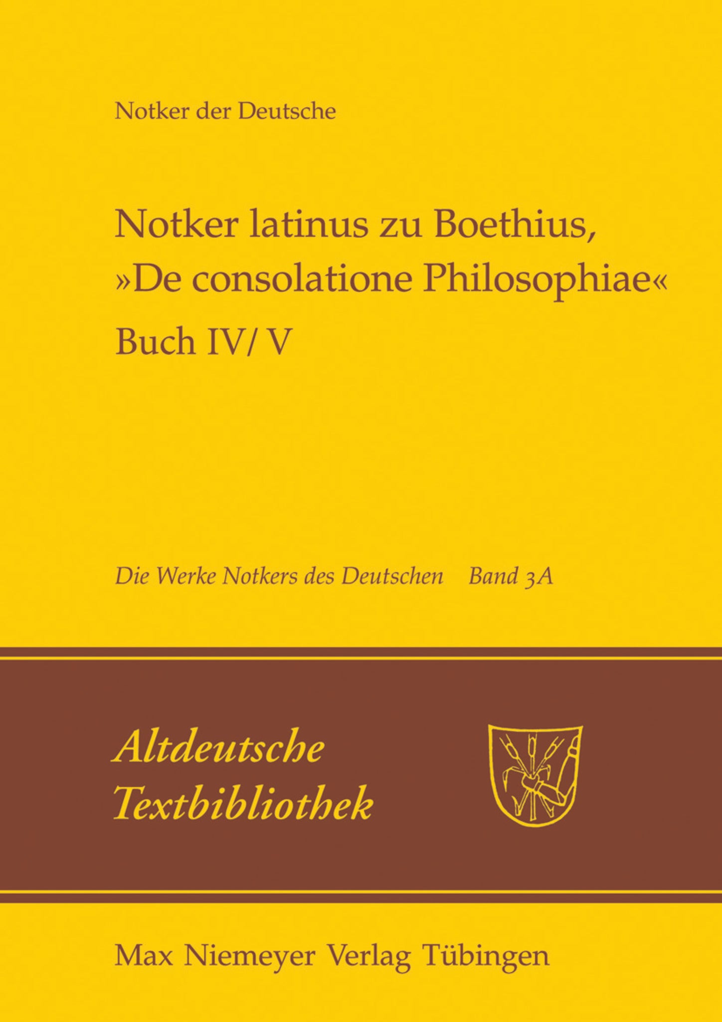 Notker latinus zu Boethius, »De consolatione Philosophiae«
