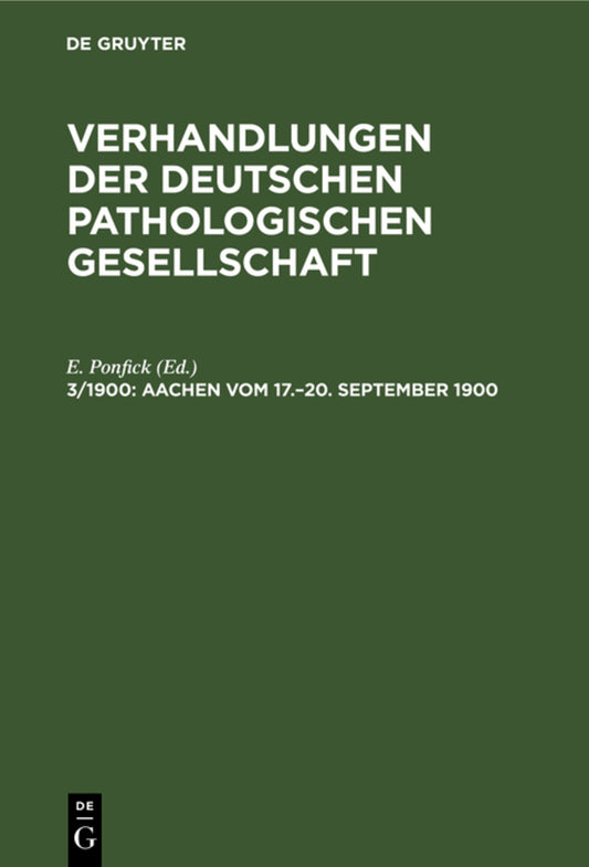 Aachen vom 17.–20. September 1900