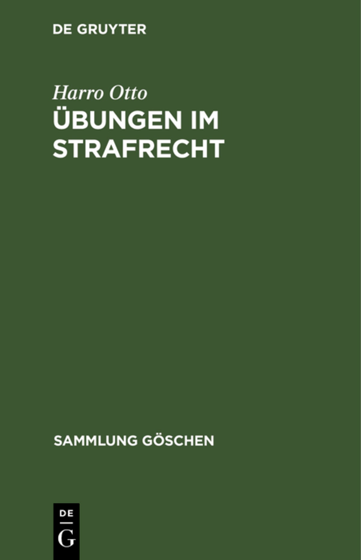 Cover image for Übungen im Strafrecht ISBN 9783110047905