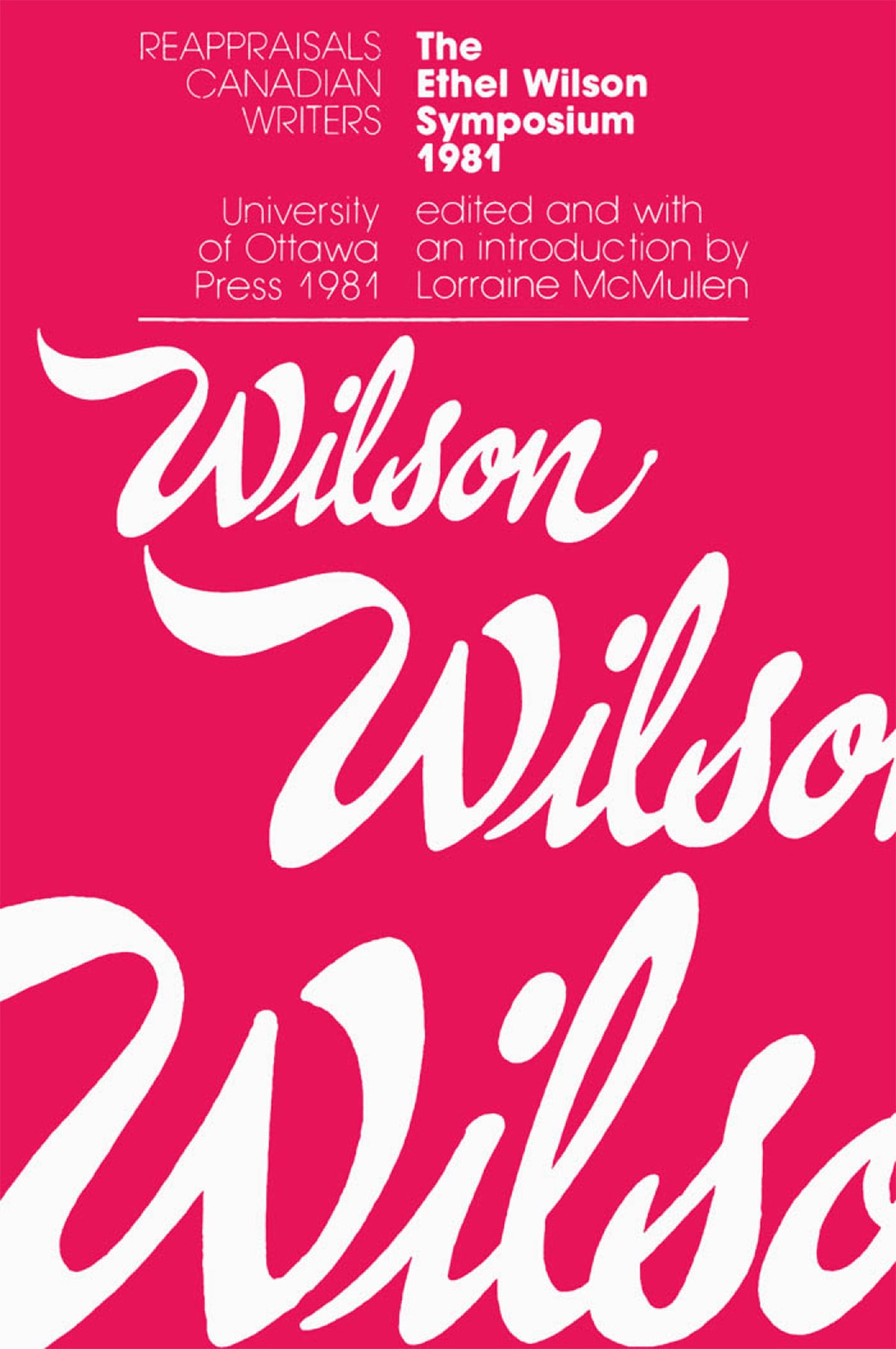 Cover image for The Ethel Wilson Symposium ISBN 9780776643885