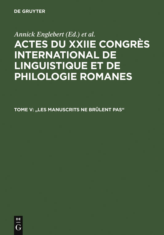 "Les manuscrits ne brûlent pas"