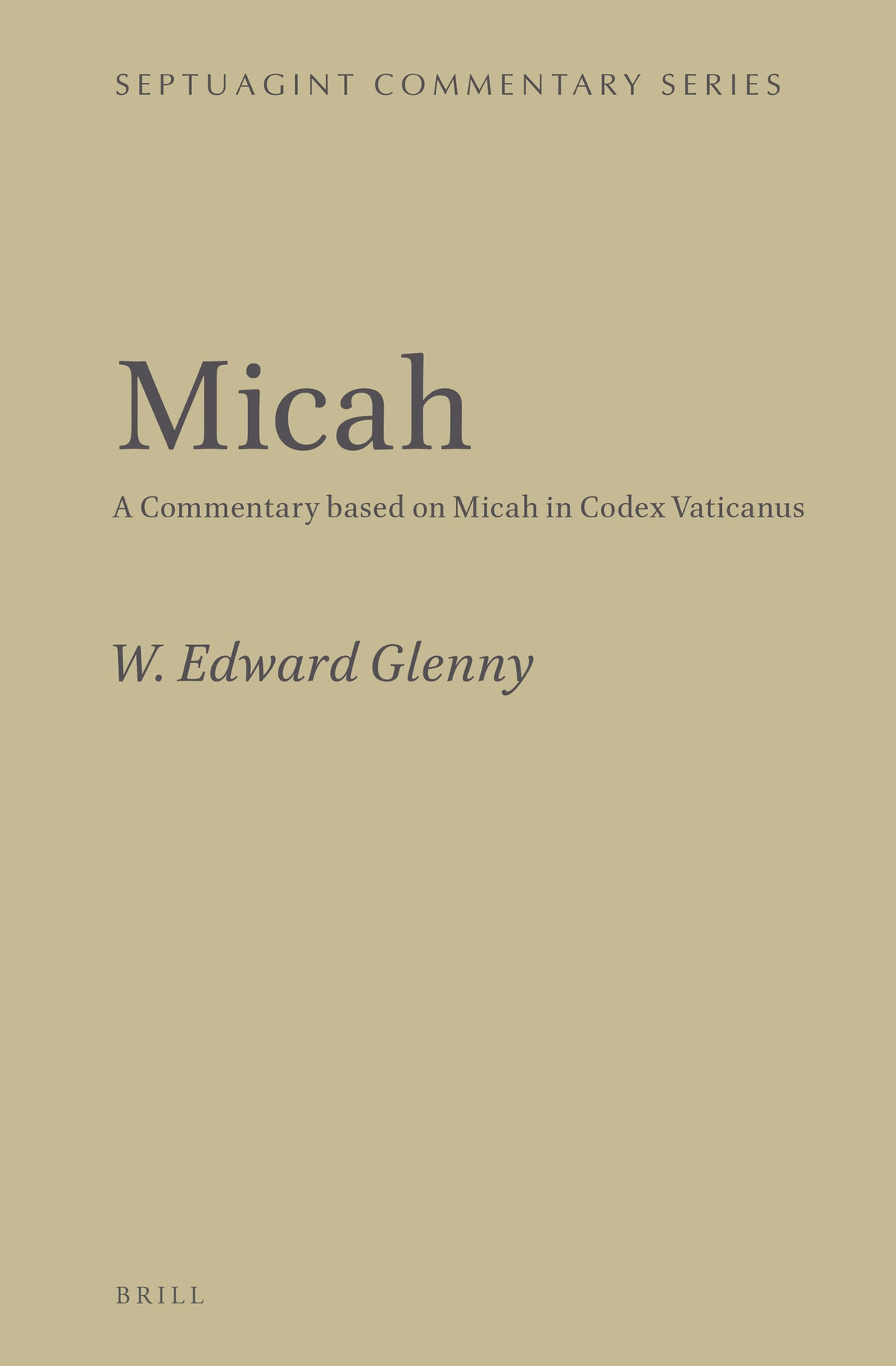 Cover image for Micah ISBN 9789004285392