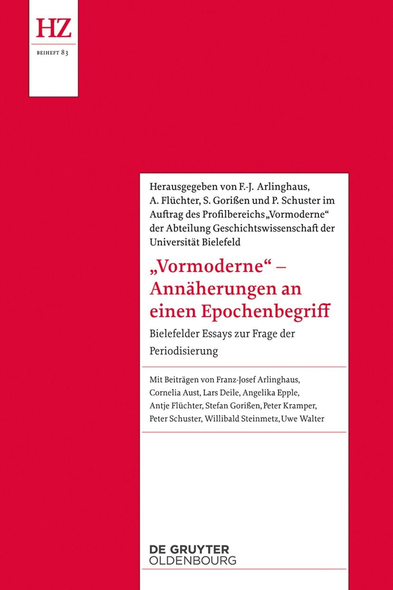 Cover image for 'Vormoderne' – Annäherungen an einen Epochenbegriff ISBN 9783111657837