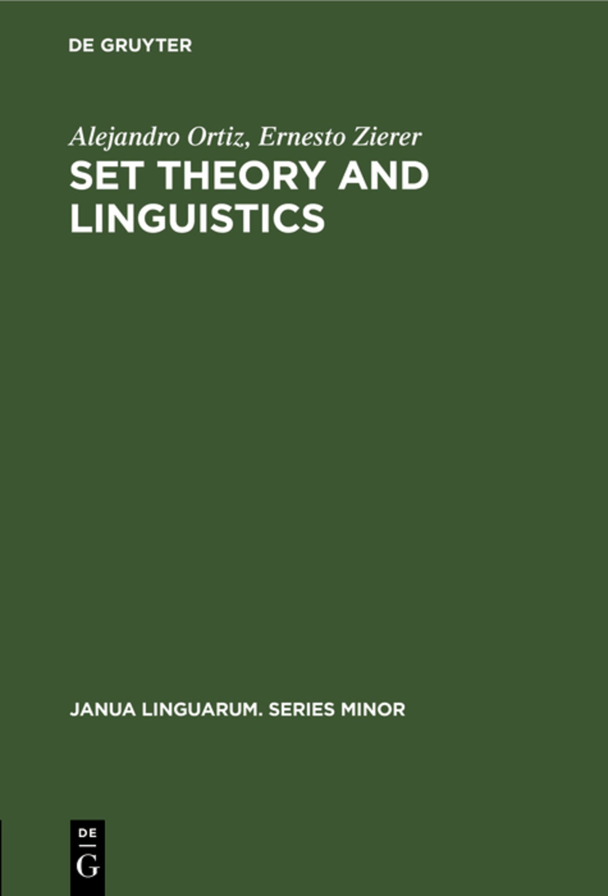Cover image for Set theory and linguistics ISBN 9783111273563