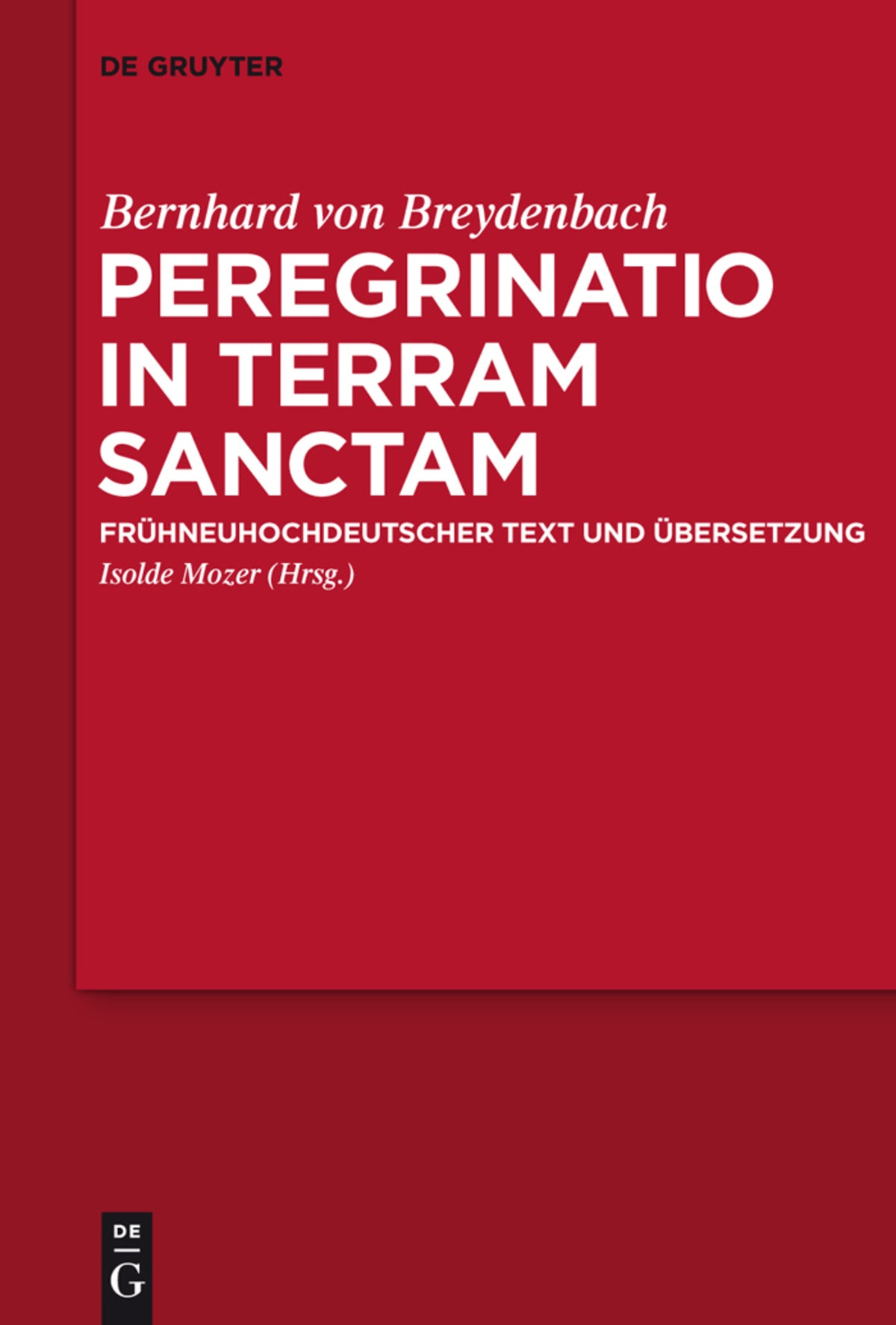 Cover image for Peregrinatio in terram sanctam ISBN 9783110209518