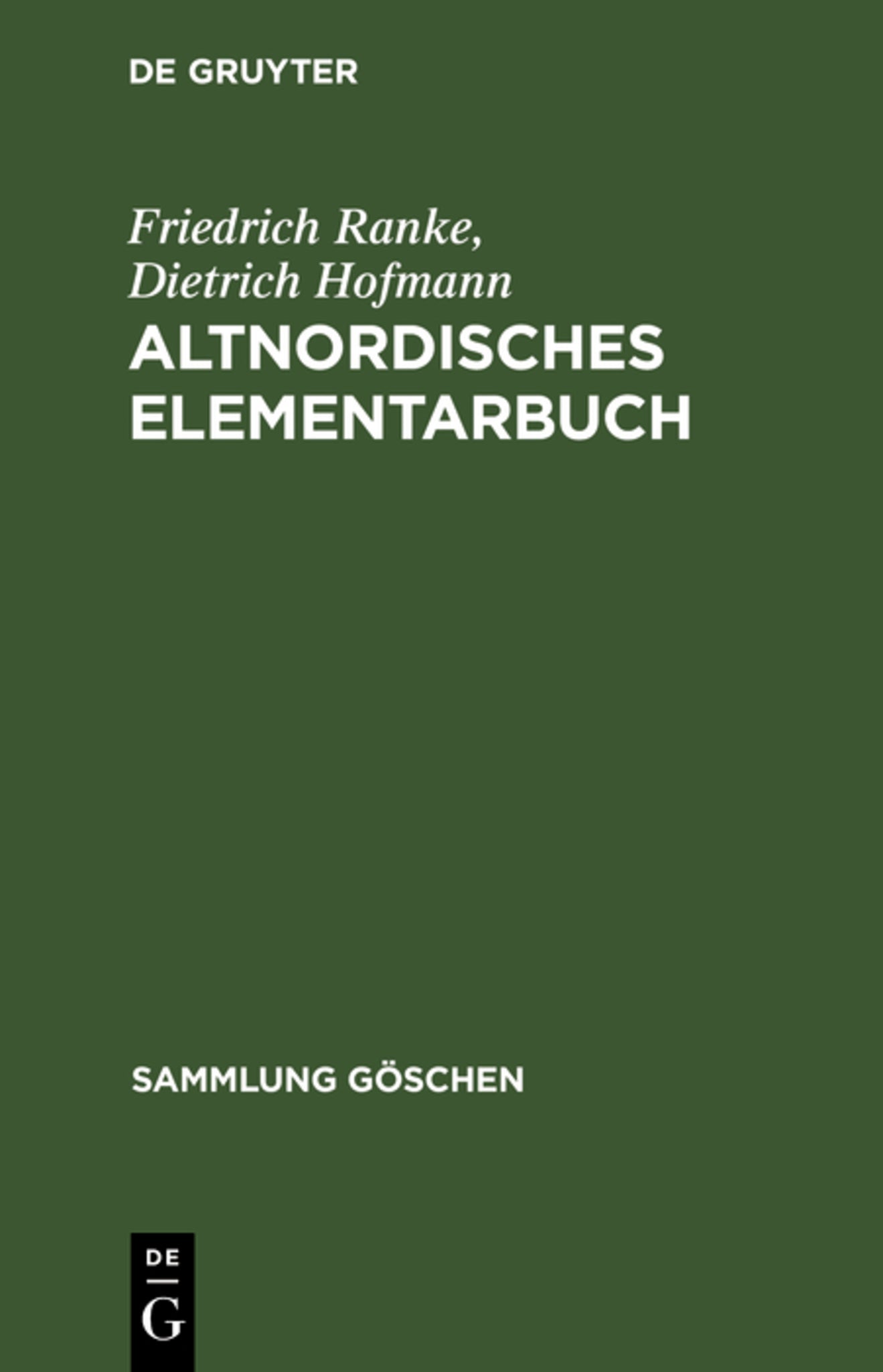 Altnordisches Elementarbuch