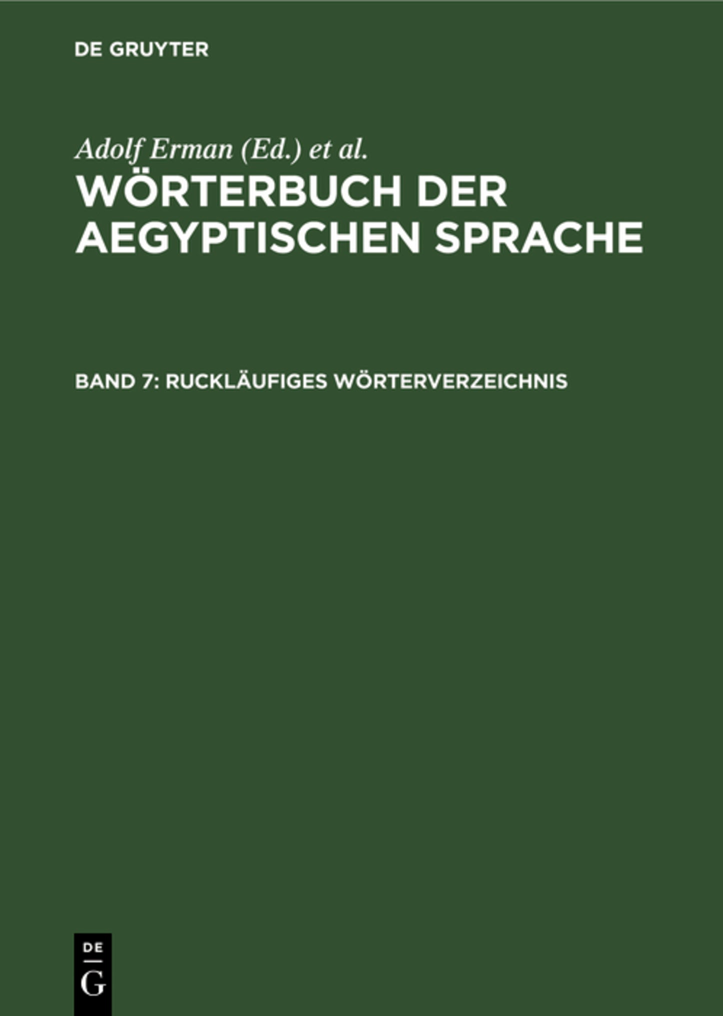 Ruckläufiges Wörterverzeichnis