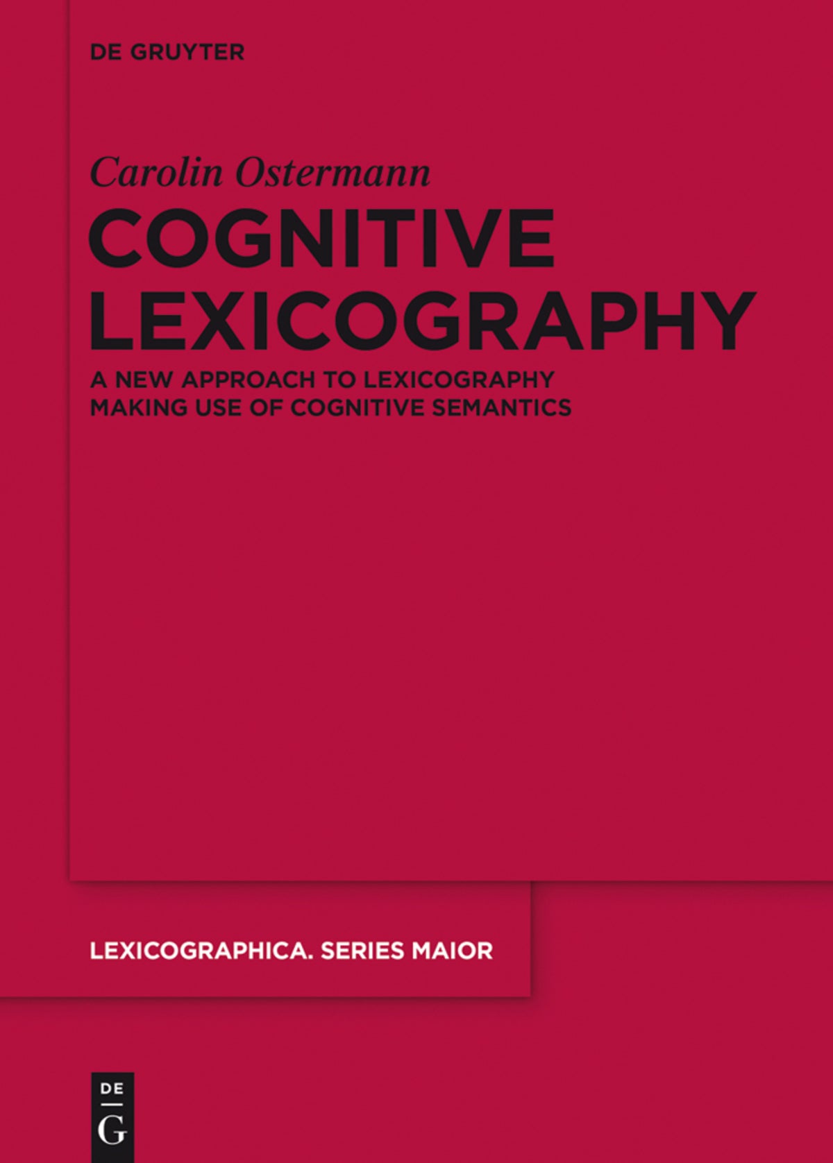 Cover image for Cognitive Lexicography ISBN 9783110427448