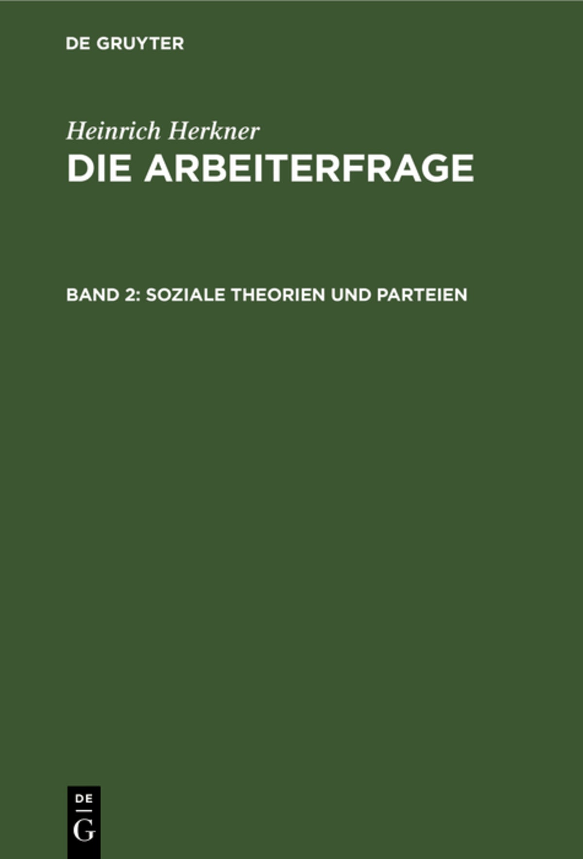 Cover image for Soziale Theorien und Parteien ISBN 9783112427859