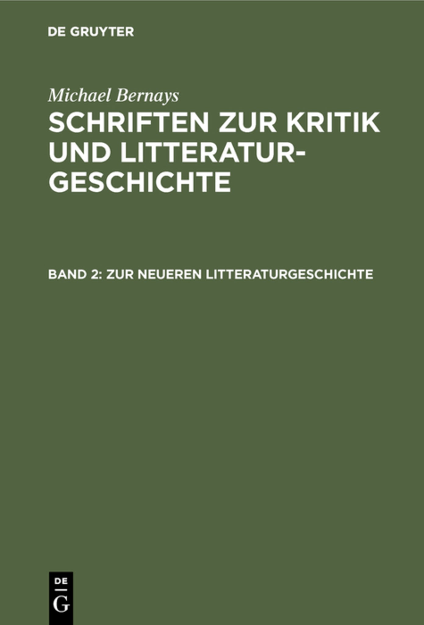Zur neueren Litteraturgeschichte