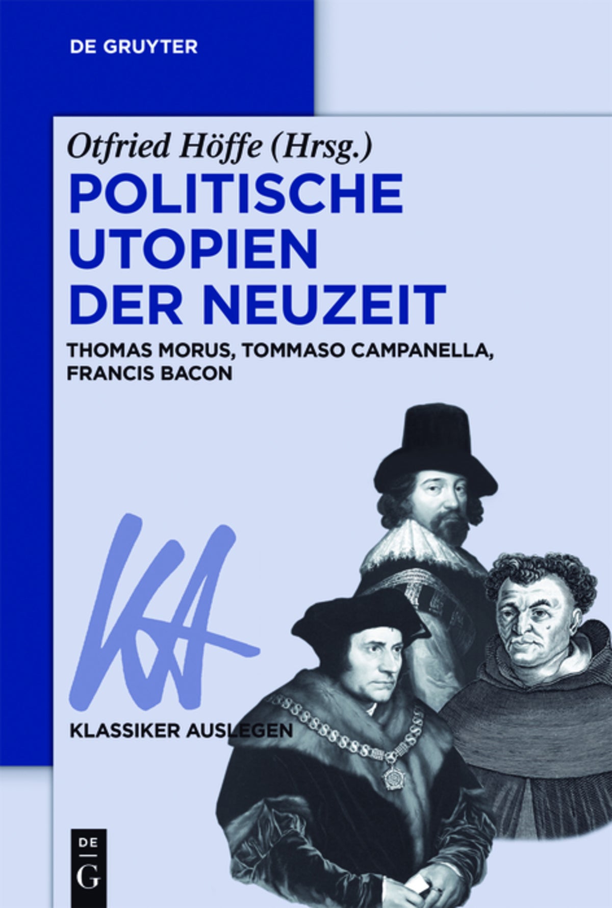 Cover image for Politische Utopien der Neuzeit ISBN 9783110458688