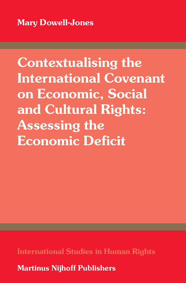 Cover image for Contextualising the International Covenant on Economic, Social and Cultural Rights ISBN 9789004139084
