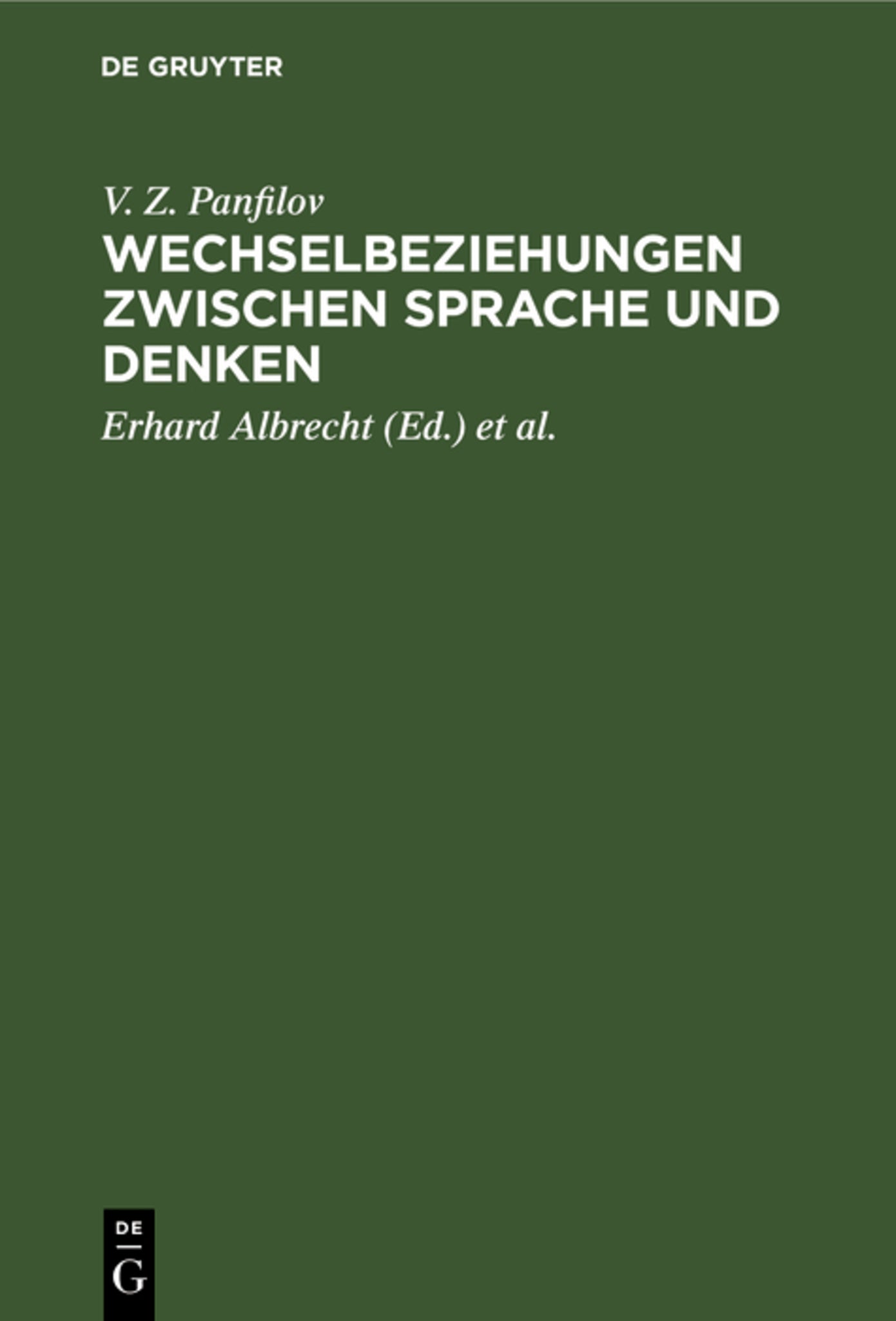 Wechselbeziehungen zwischen Sprache und Denken