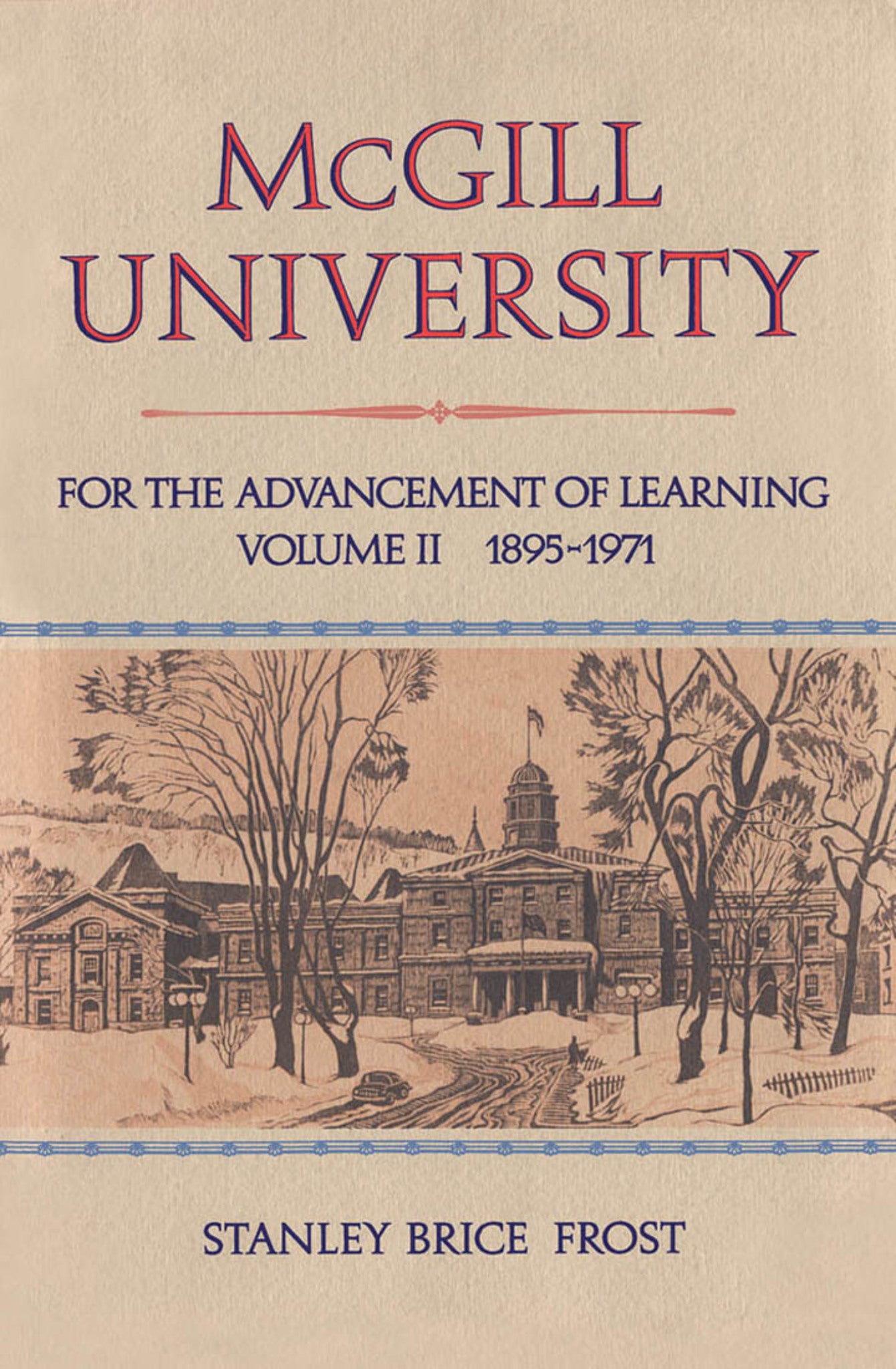 Cover image for McGill University, Vol. II ISBN 9780773560949