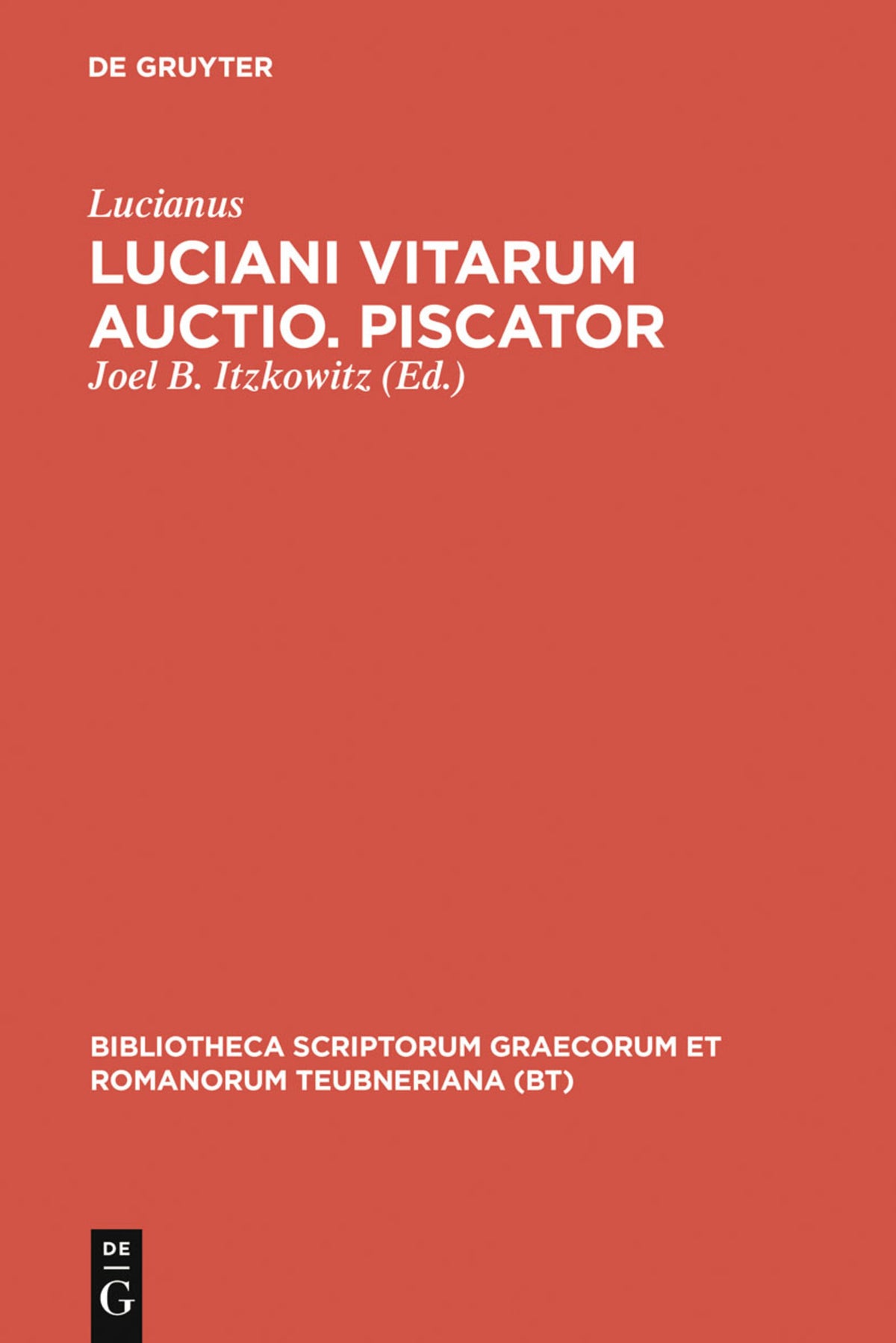 Cover image for Luciani vitarum auctio. Piscator ISBN 9783598715150