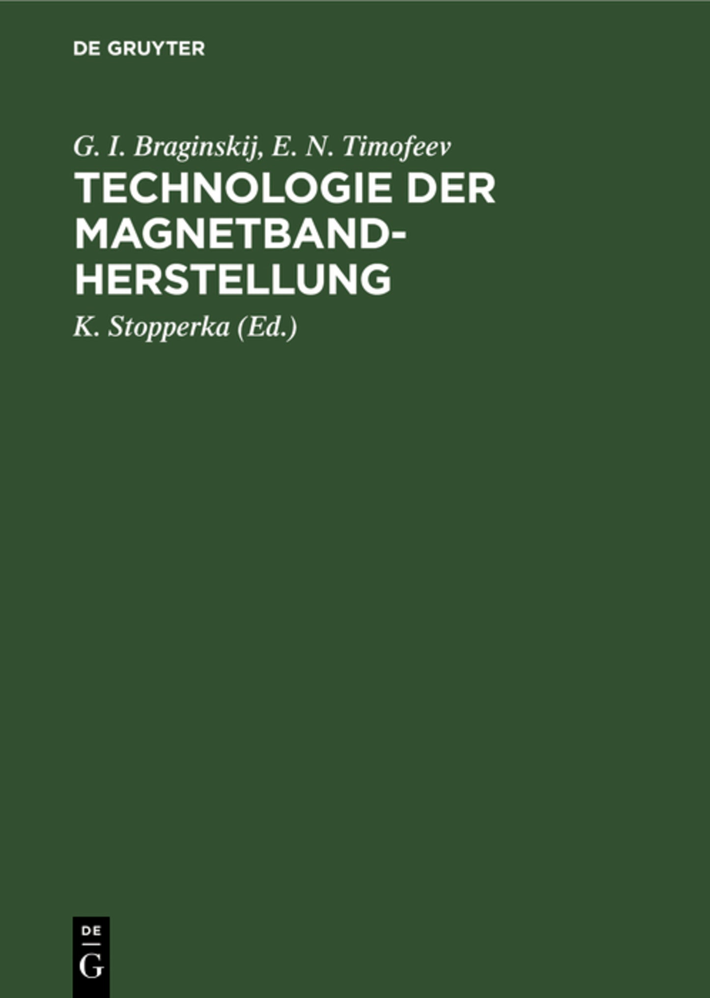 Technologie der Magnetbandherstellung