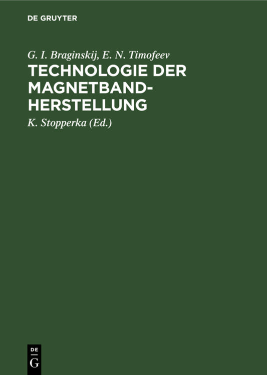 Technologie der Magnetbandherstellung