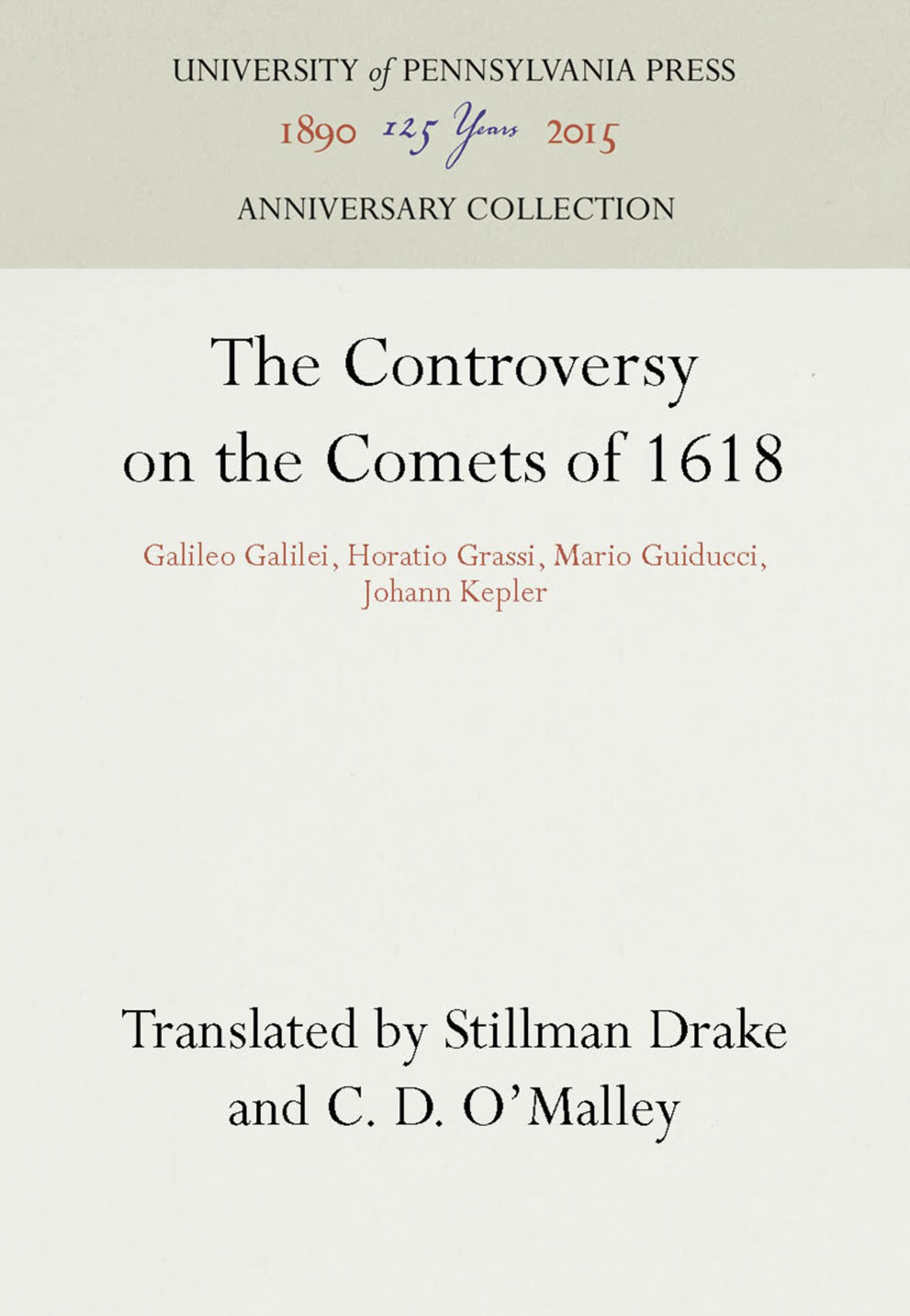 Cover image for The Controversy on the Comets of 1618 ISBN 9781512801453