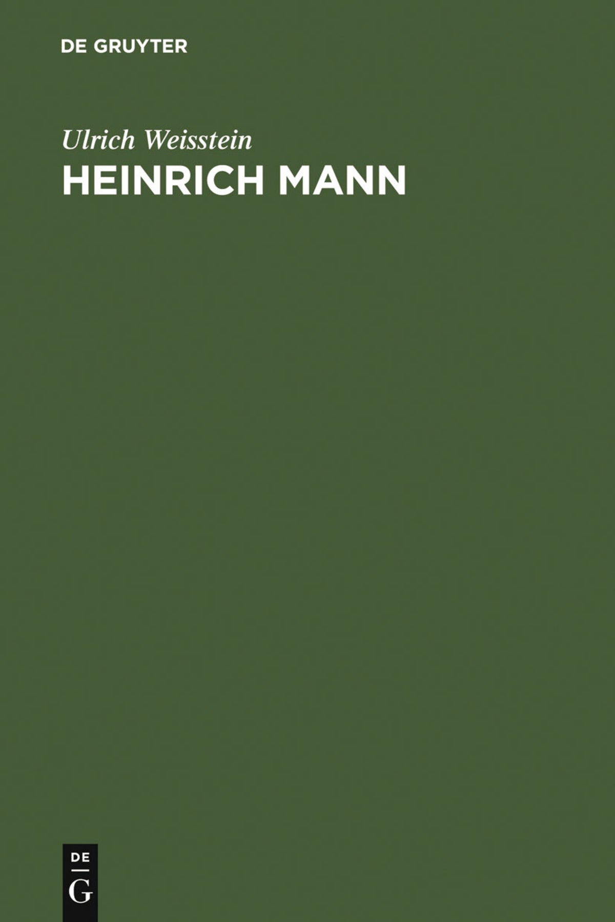 Cover image for Heinrich Mann ISBN 9783111321257