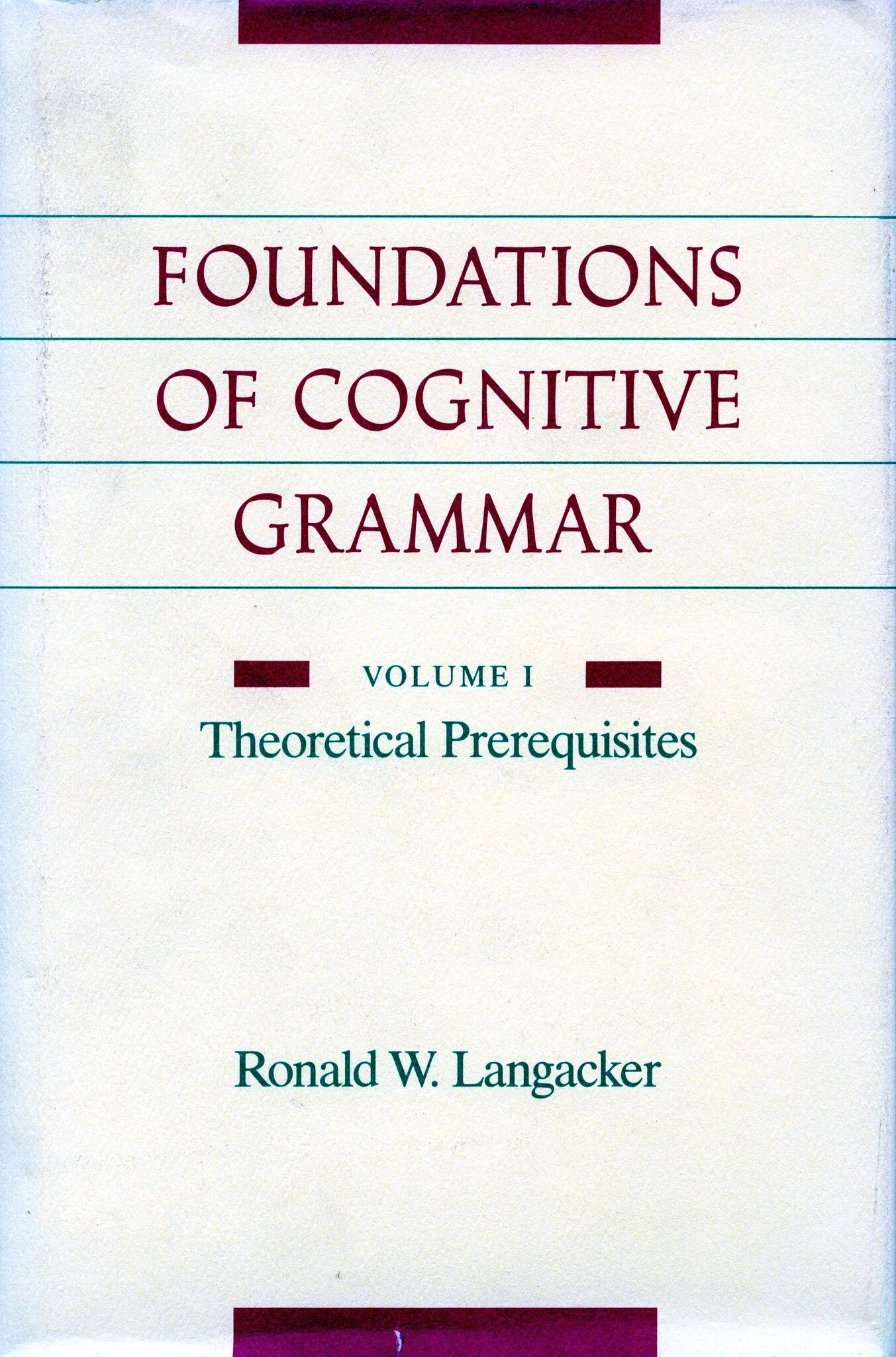Cover image for Foundations of Cognitive Grammar ISBN 9780804738514