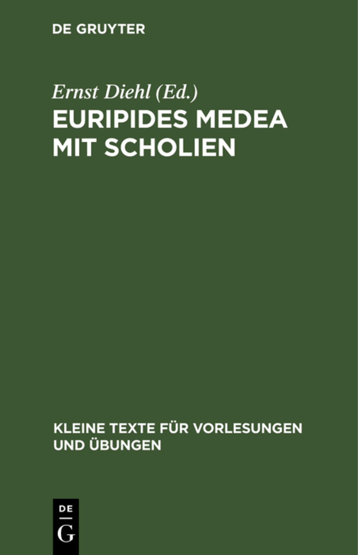Euripides Medea mit Scholien