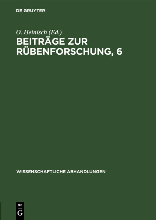Beiträge zur Rübenforschung, 6