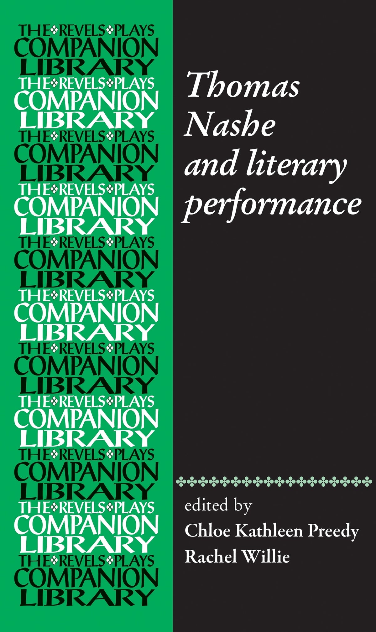 Cover image for Thomas Nashe and literary performance ISBN 9781526195524
