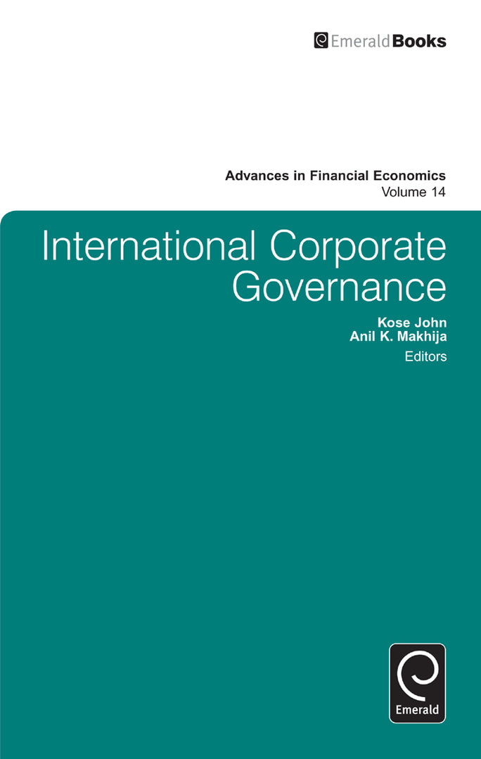 Cover image for International Corporate Governance ISBN 9780857249159