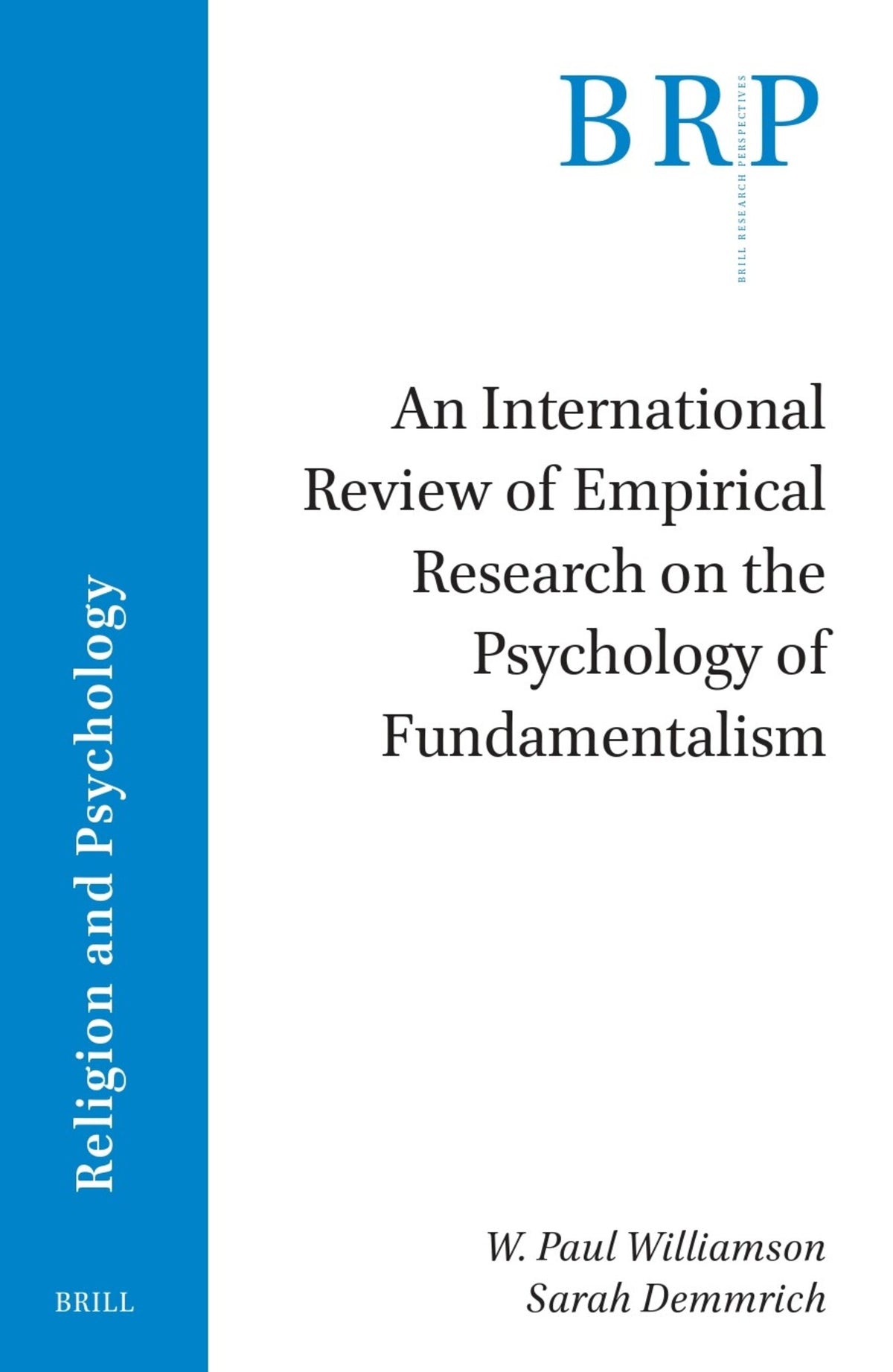 Cover image for An International Review of Empirical Research on the Psychology of Fundamentalism ISBN 9789004535008